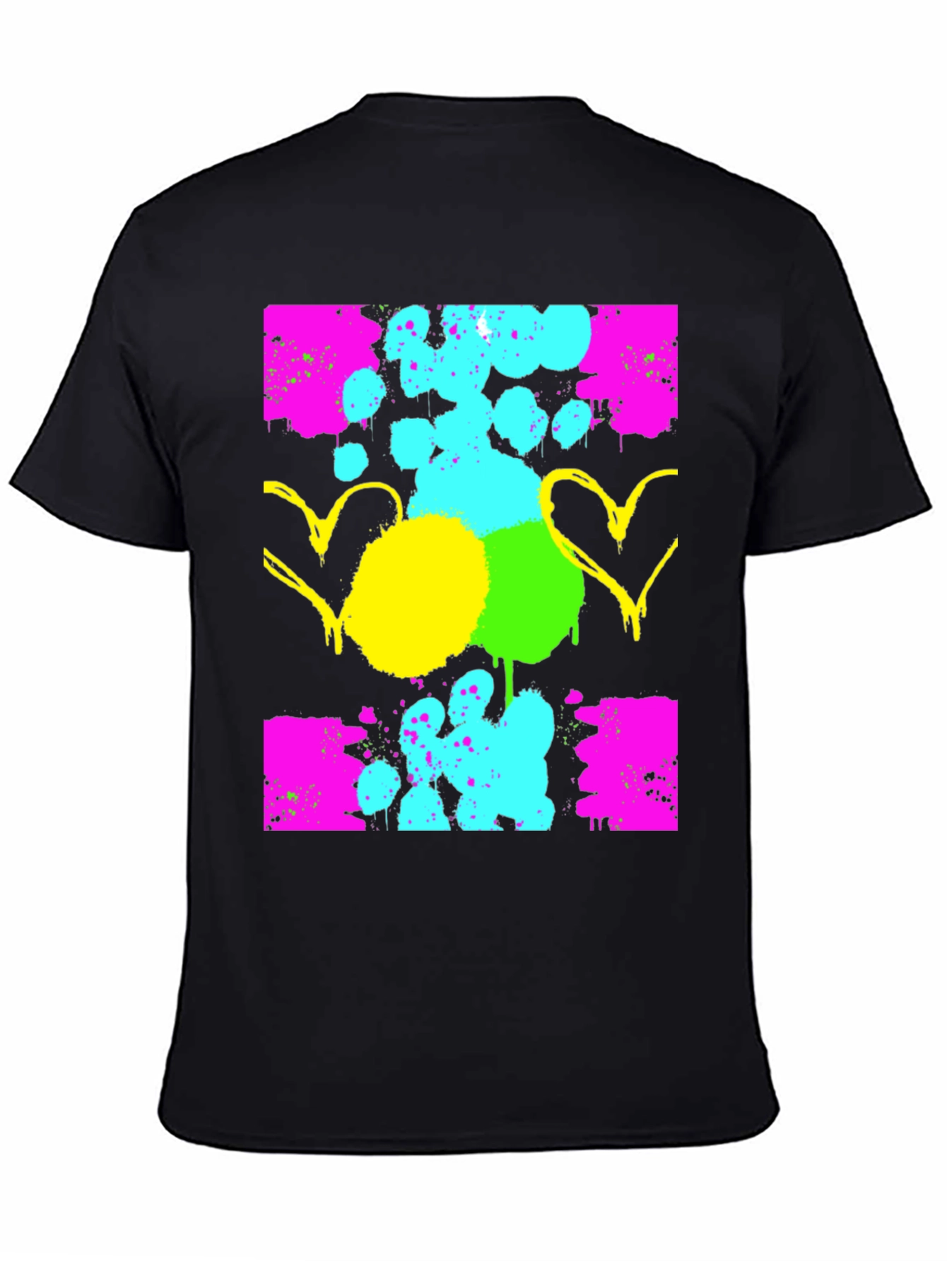 Funky Graphic Print Black T-Shirt