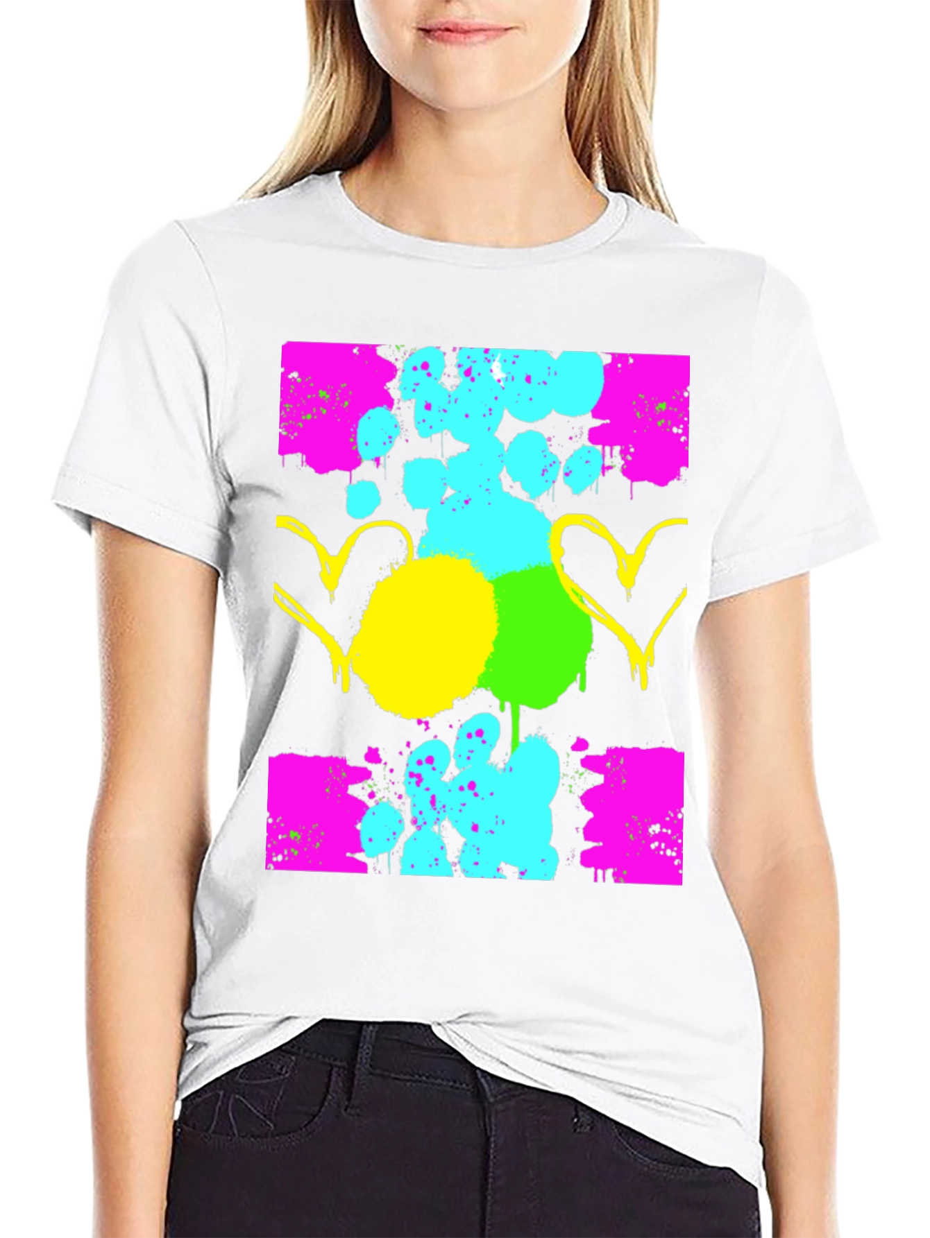 Funky Graphic Print Black T-Shirt