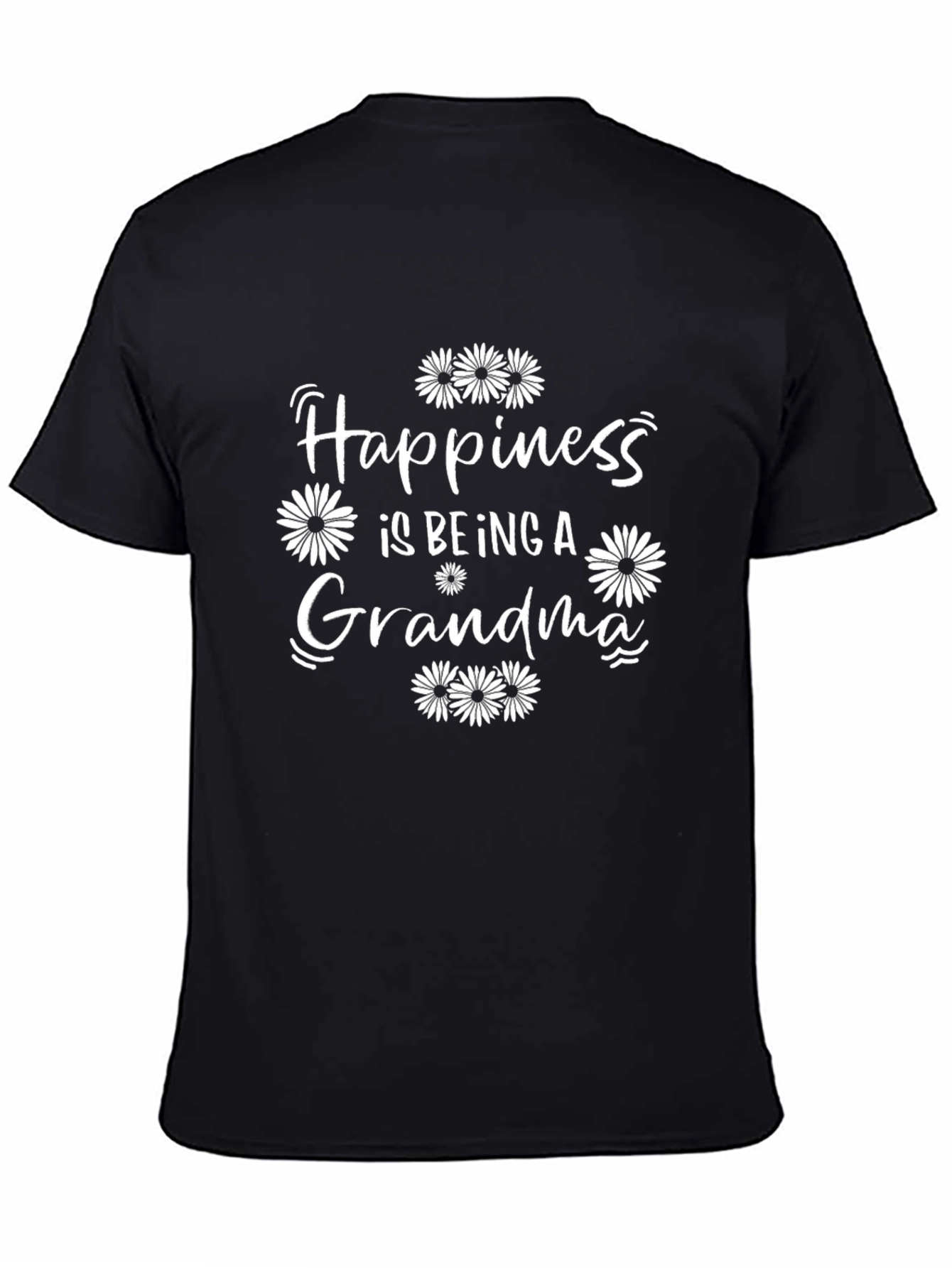 Happiness is Being a Grandma Black T-Shirt