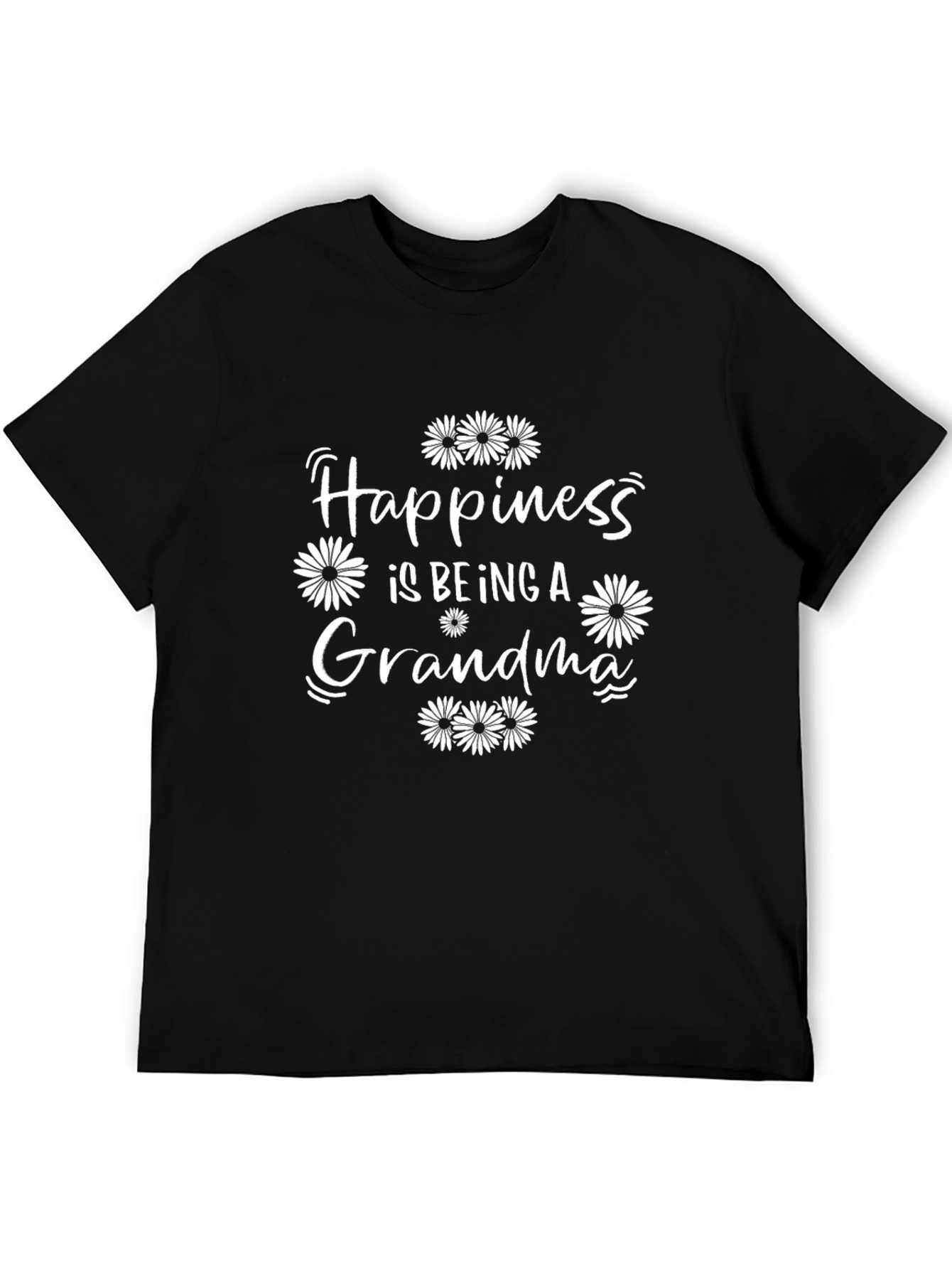Happiness is Being a Grandma Black T-Shirt