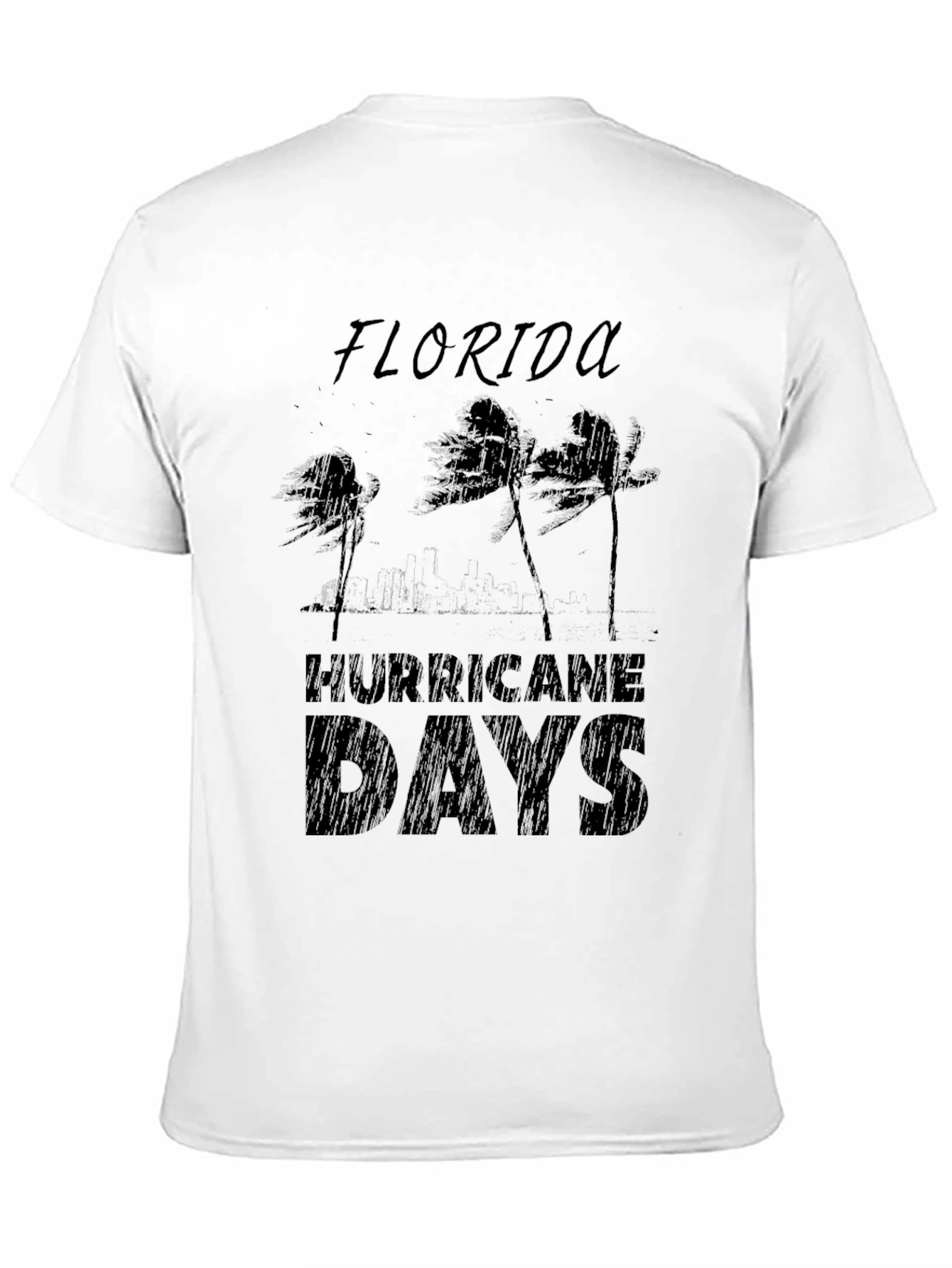 Florida Hurricane Days Black T-Shirt