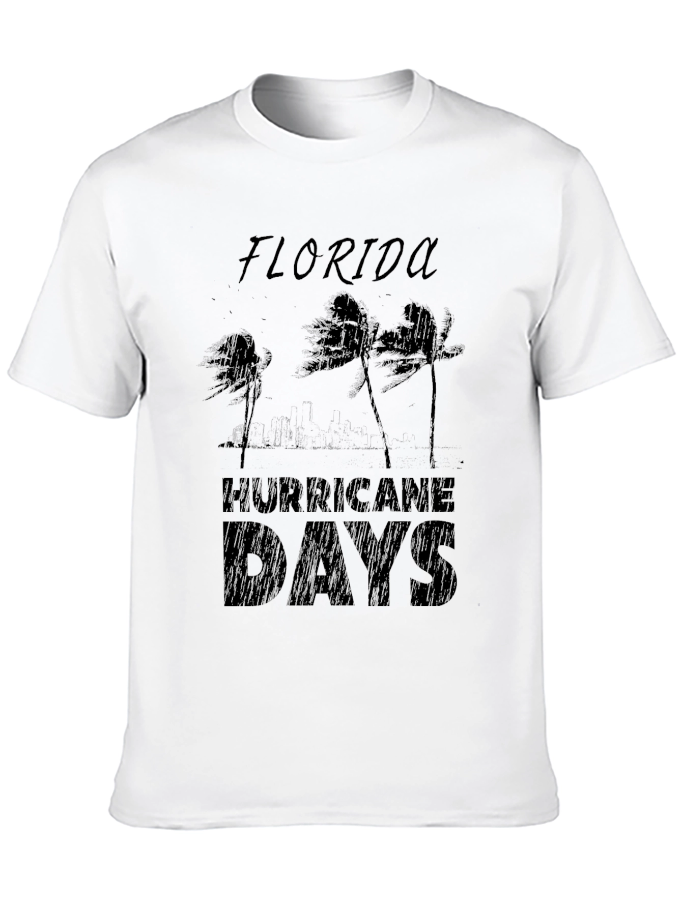 Florida Hurricane Days Black T-Shirt