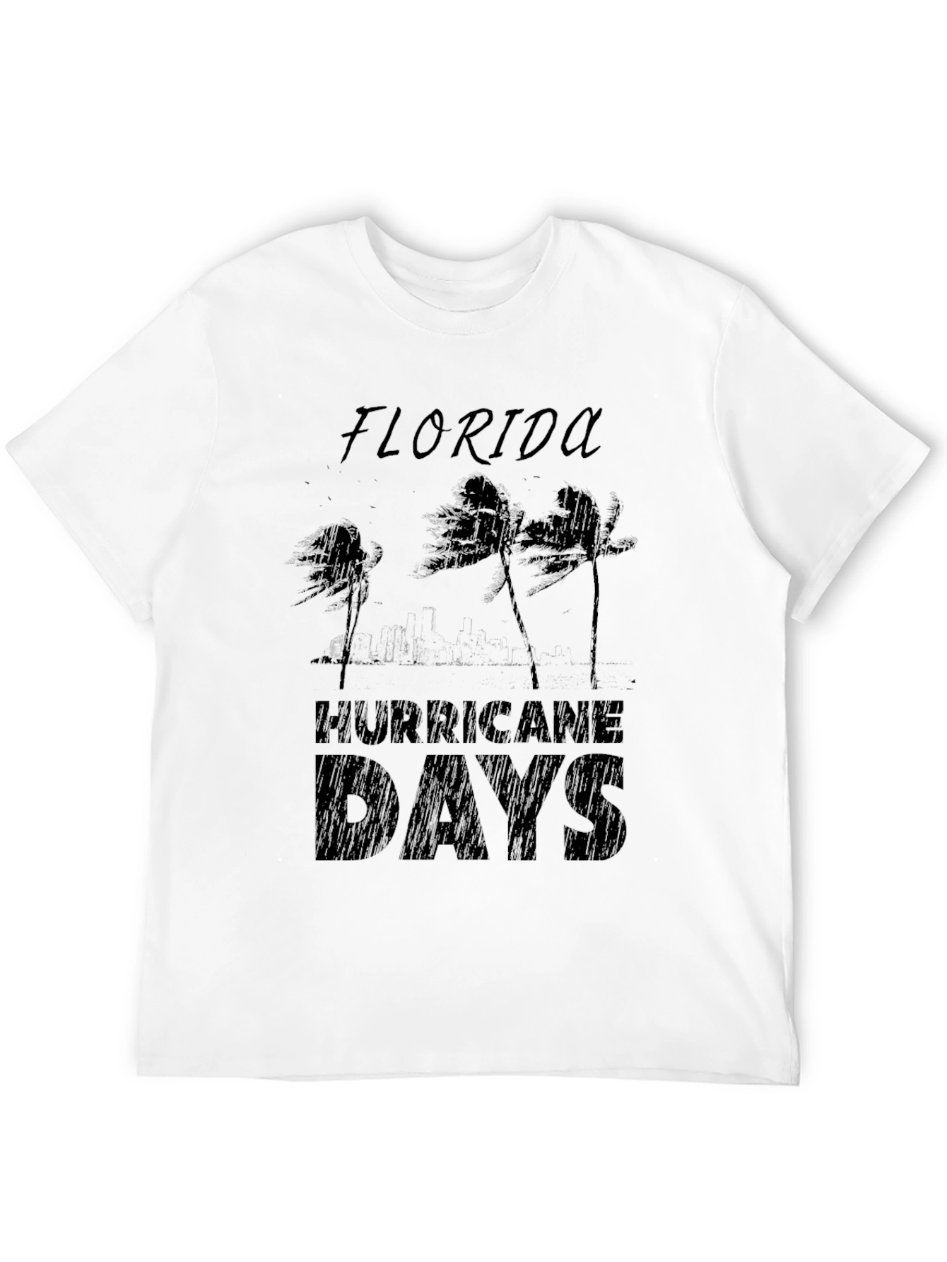 Florida Hurricane Days Black T-Shirt