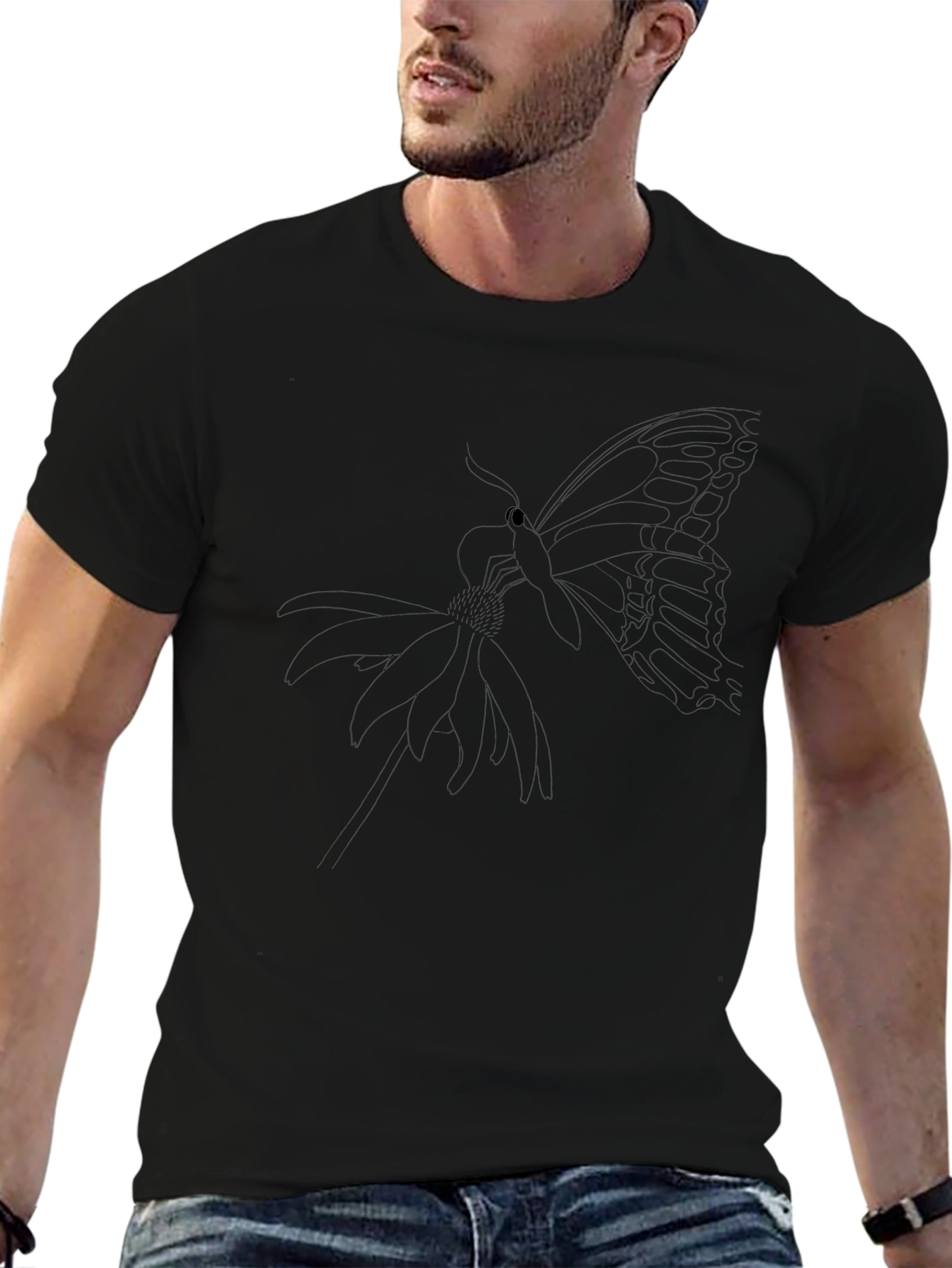 Black Butterfly Graphic Tee