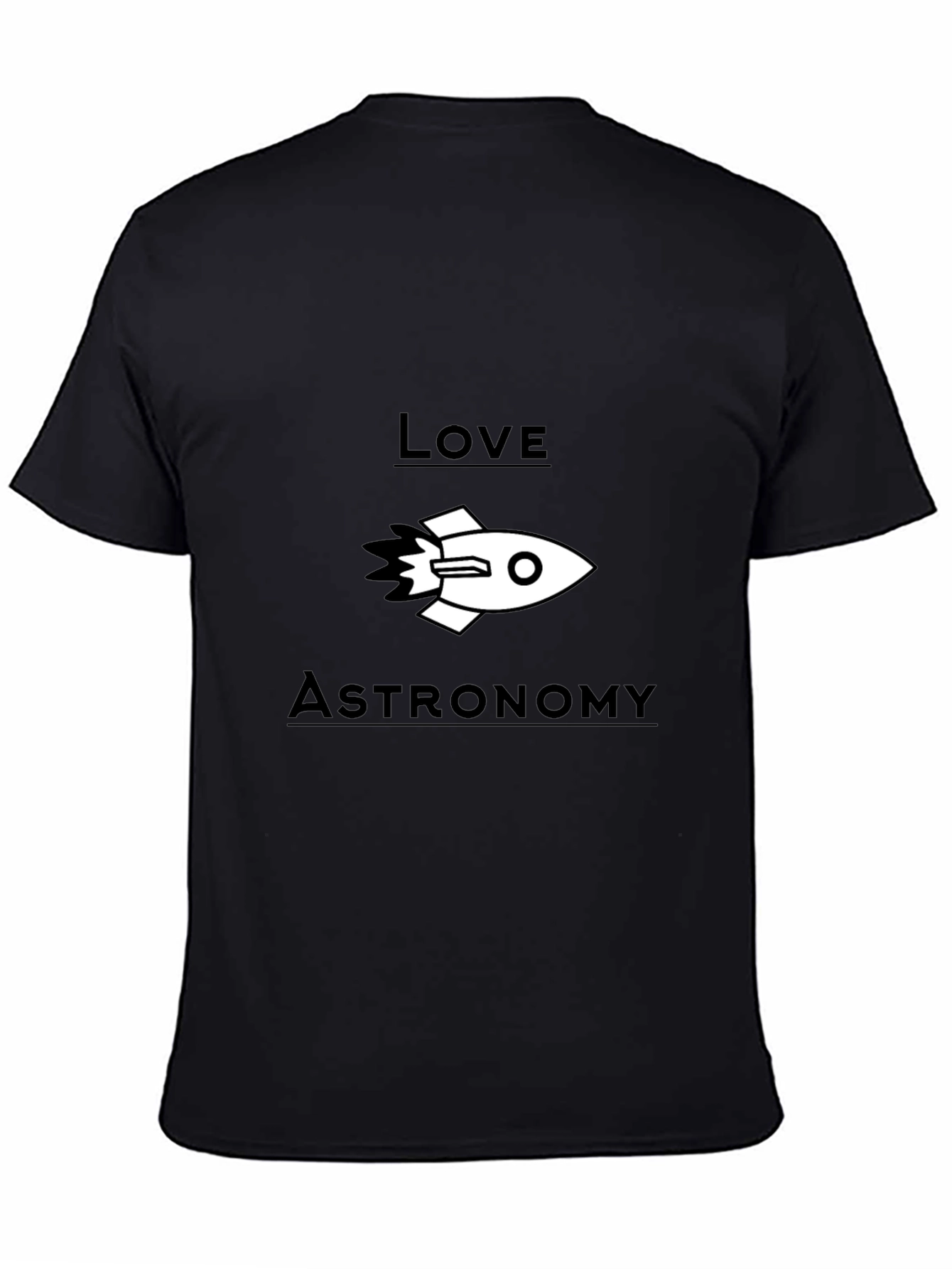 Love Astronomy Black Graphic T-Shirt