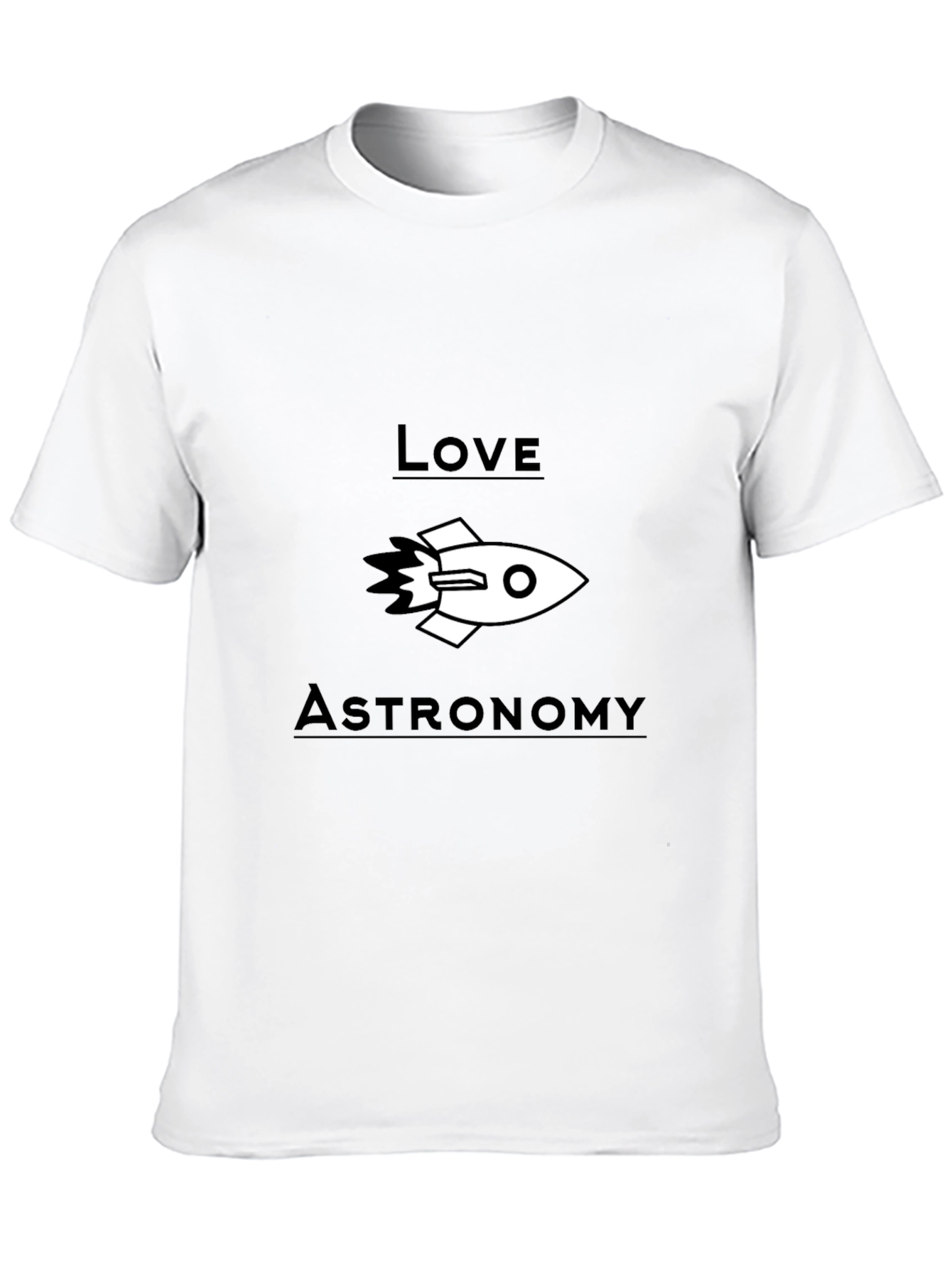 Love Astronomy Black Graphic T-Shirt