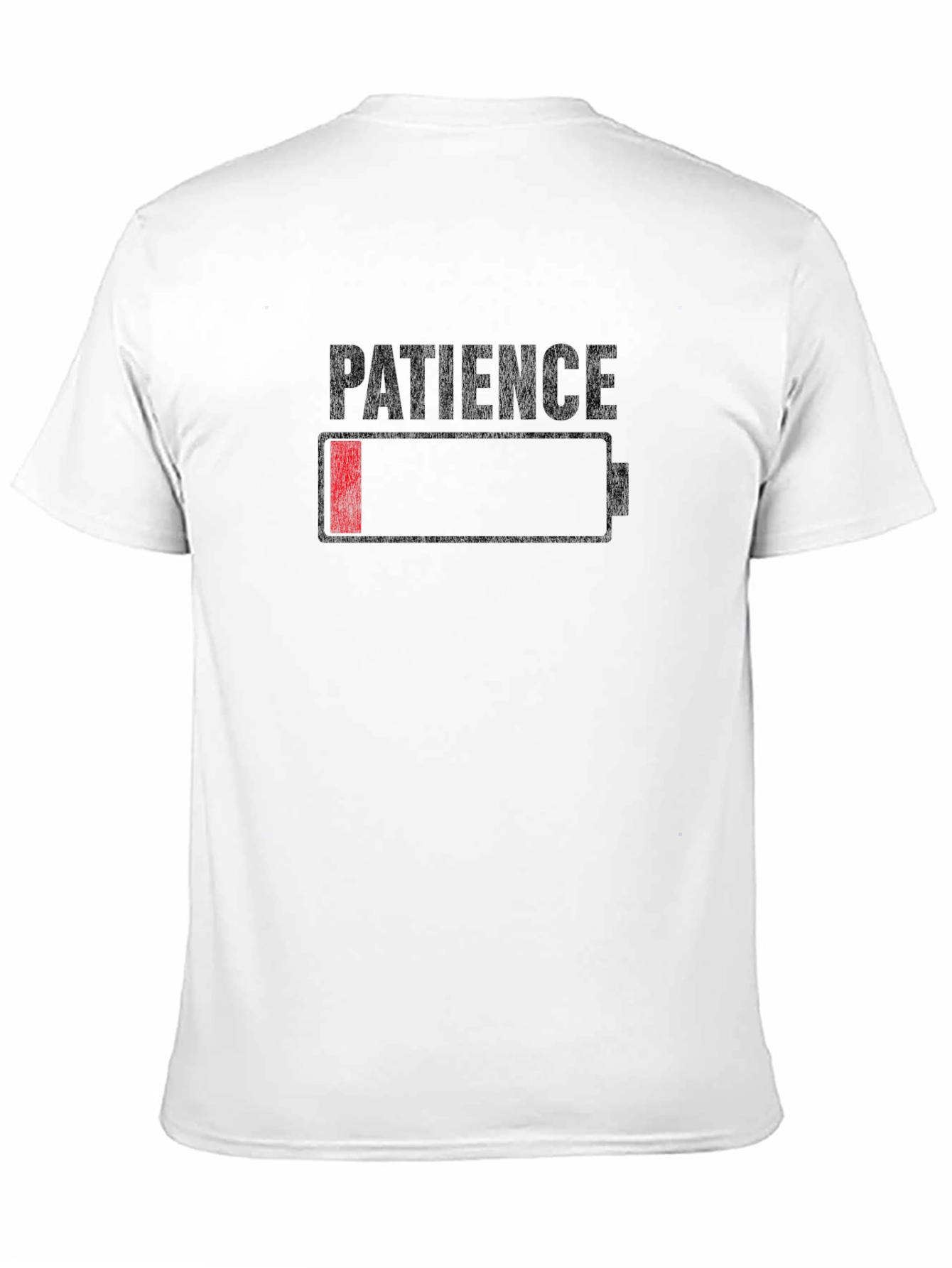Patience Low Battery Black Graphic Tee