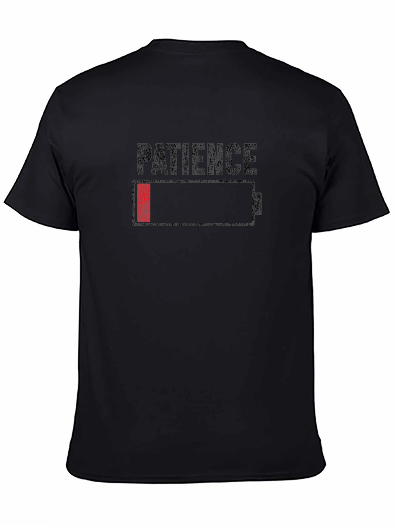Patience Low Battery Black Graphic Tee