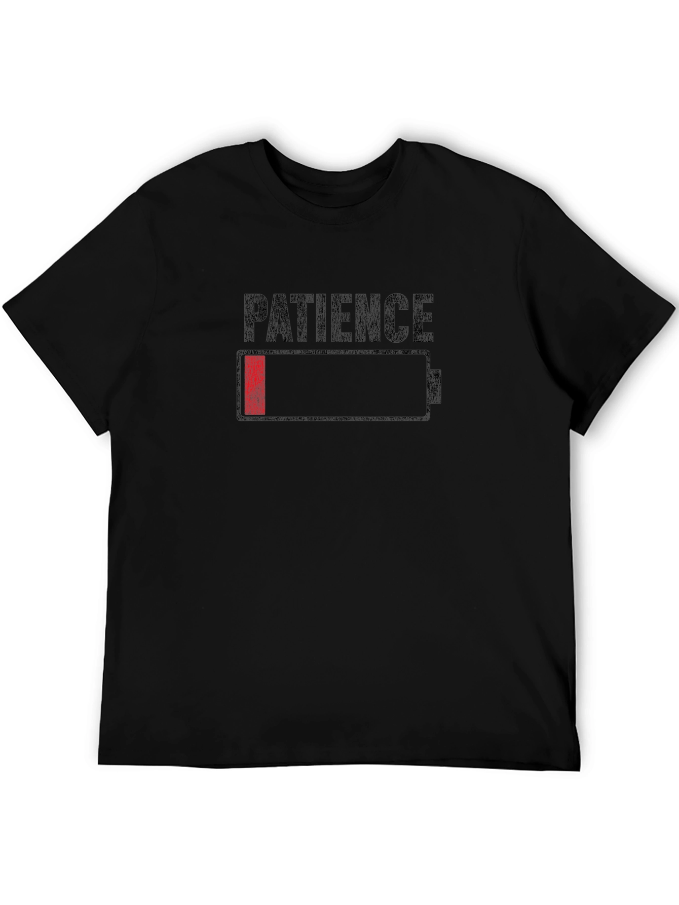 Patience Low Battery Black Graphic Tee