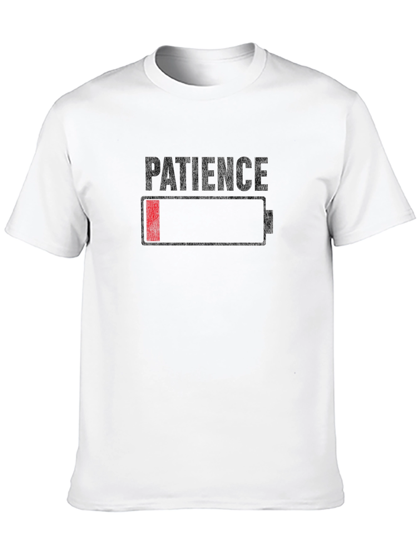 Patience Low Battery Black Graphic Tee