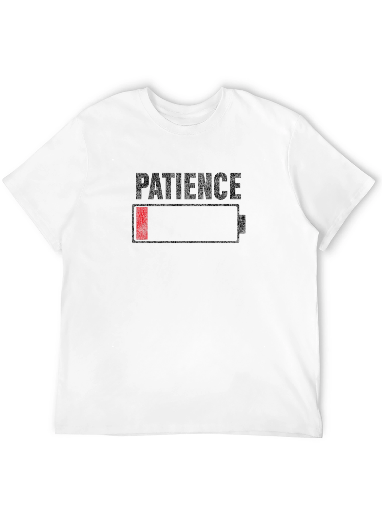 Patience Low Battery Black Graphic Tee