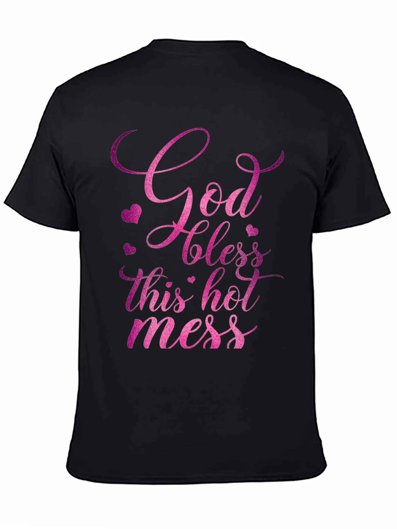 God Bless This Hot Mess Graphic Tee - Black