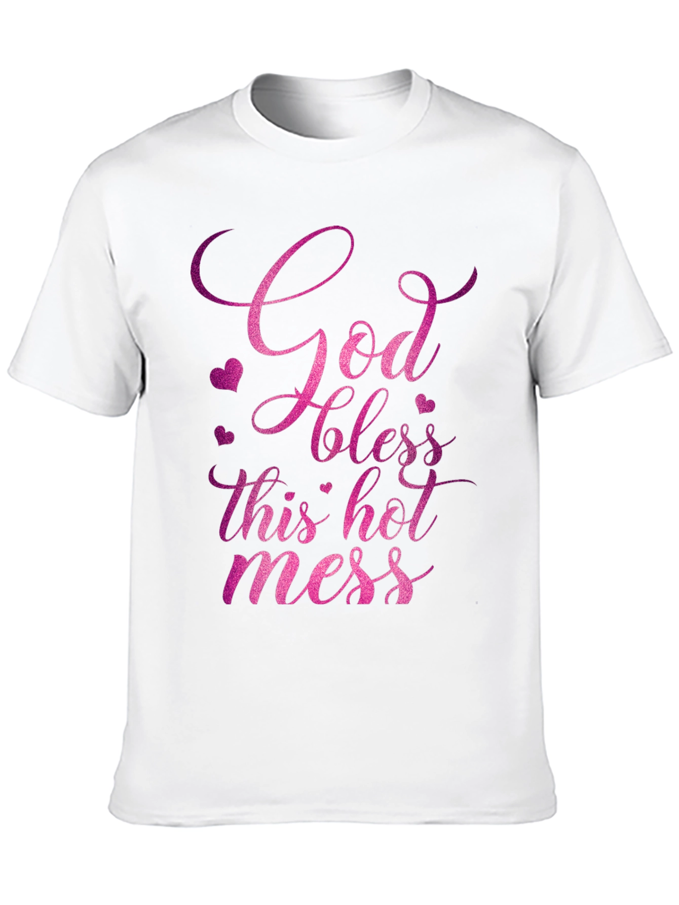 God Bless This Hot Mess Graphic Tee - Black