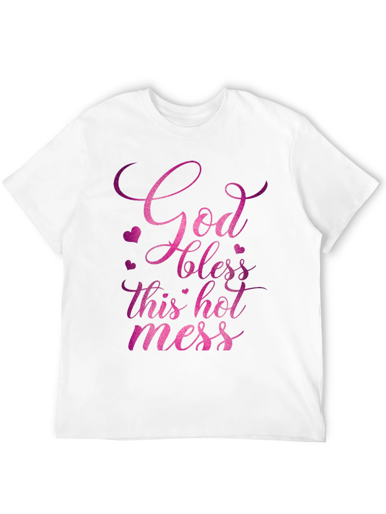 God Bless This Hot Mess Graphic Tee - Black