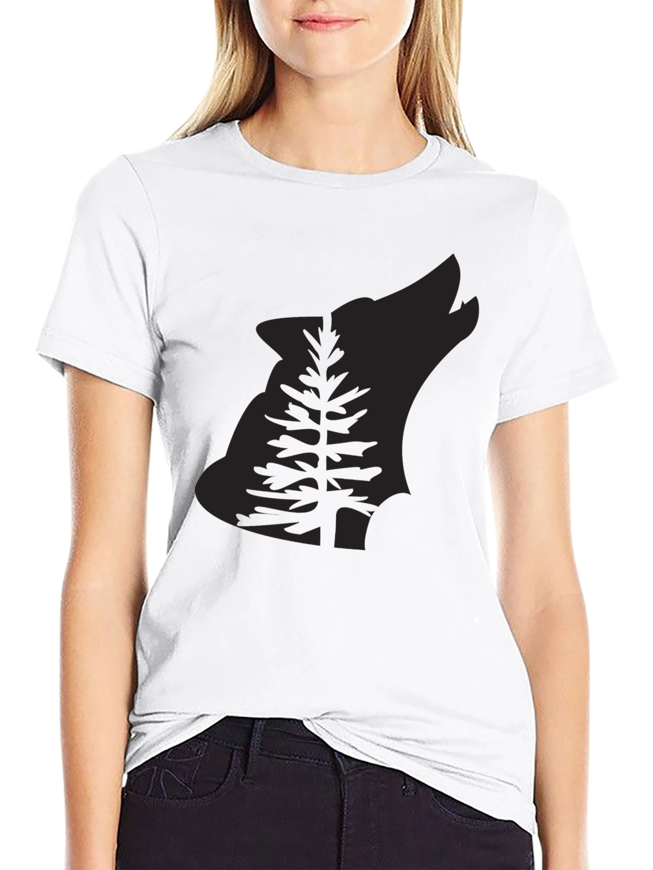 Wolf Pine Graphic Tee - Stylish Nature Inspired Design