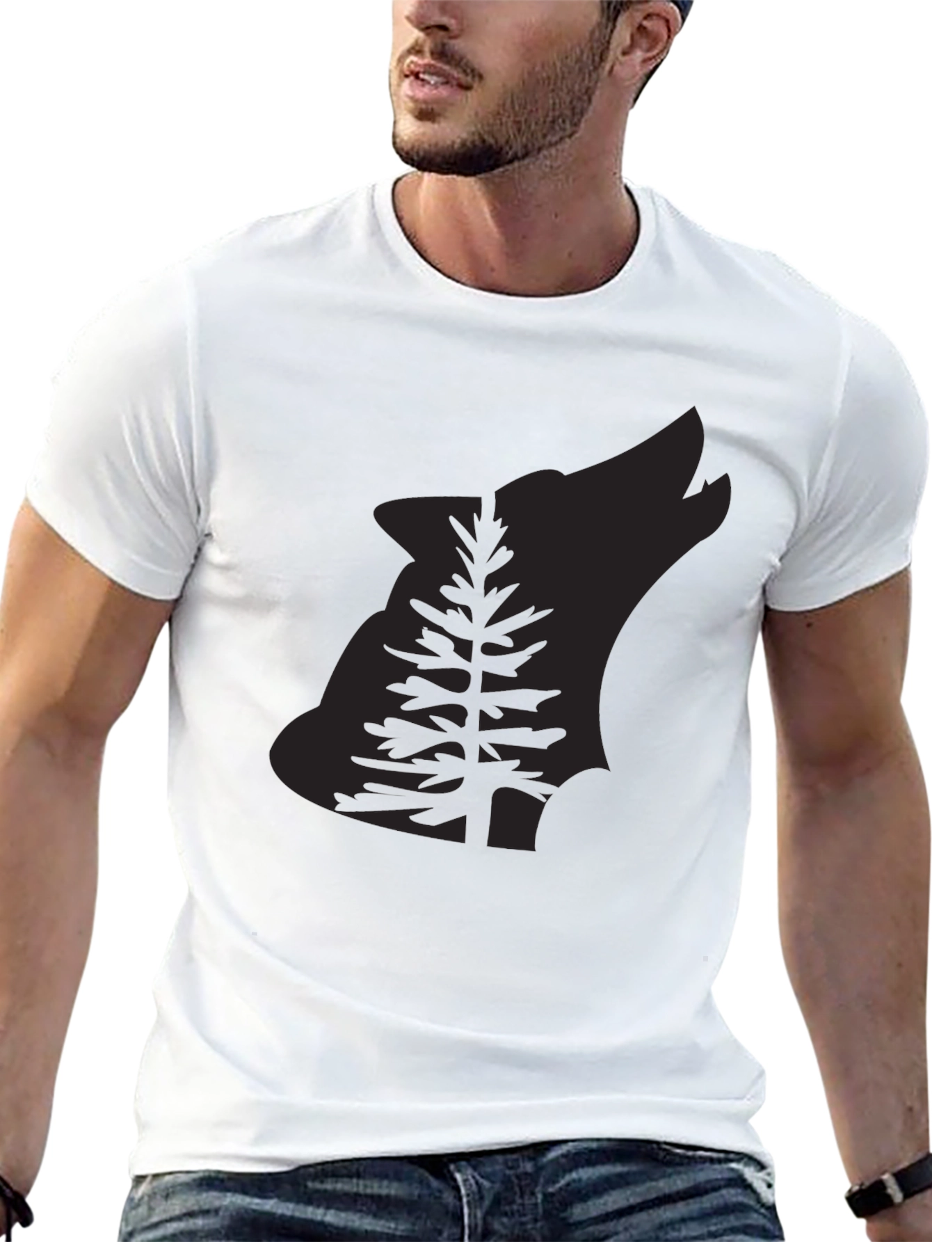Wolf Pine Graphic Tee - Stylish Nature Inspired Design