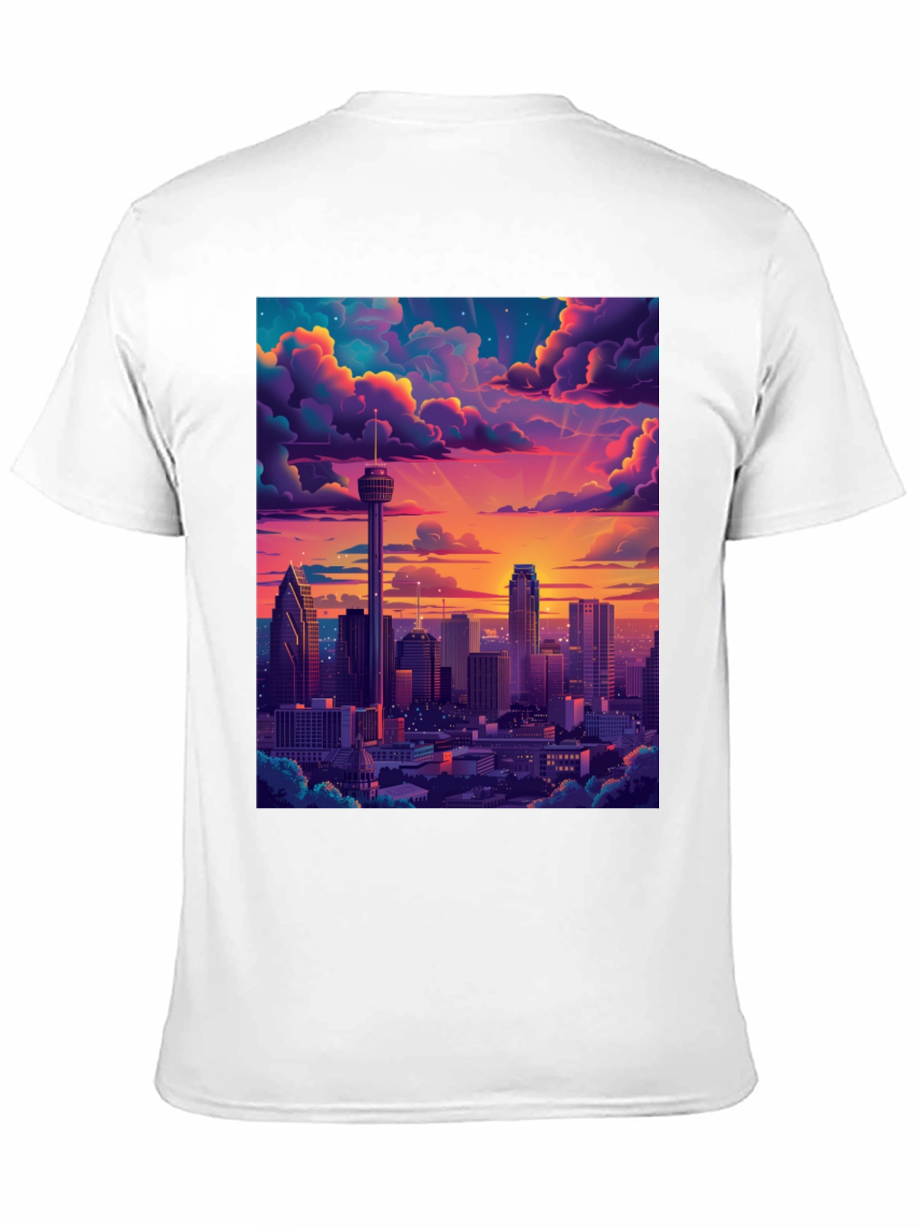 Cityscape Sunset Graphic Tee