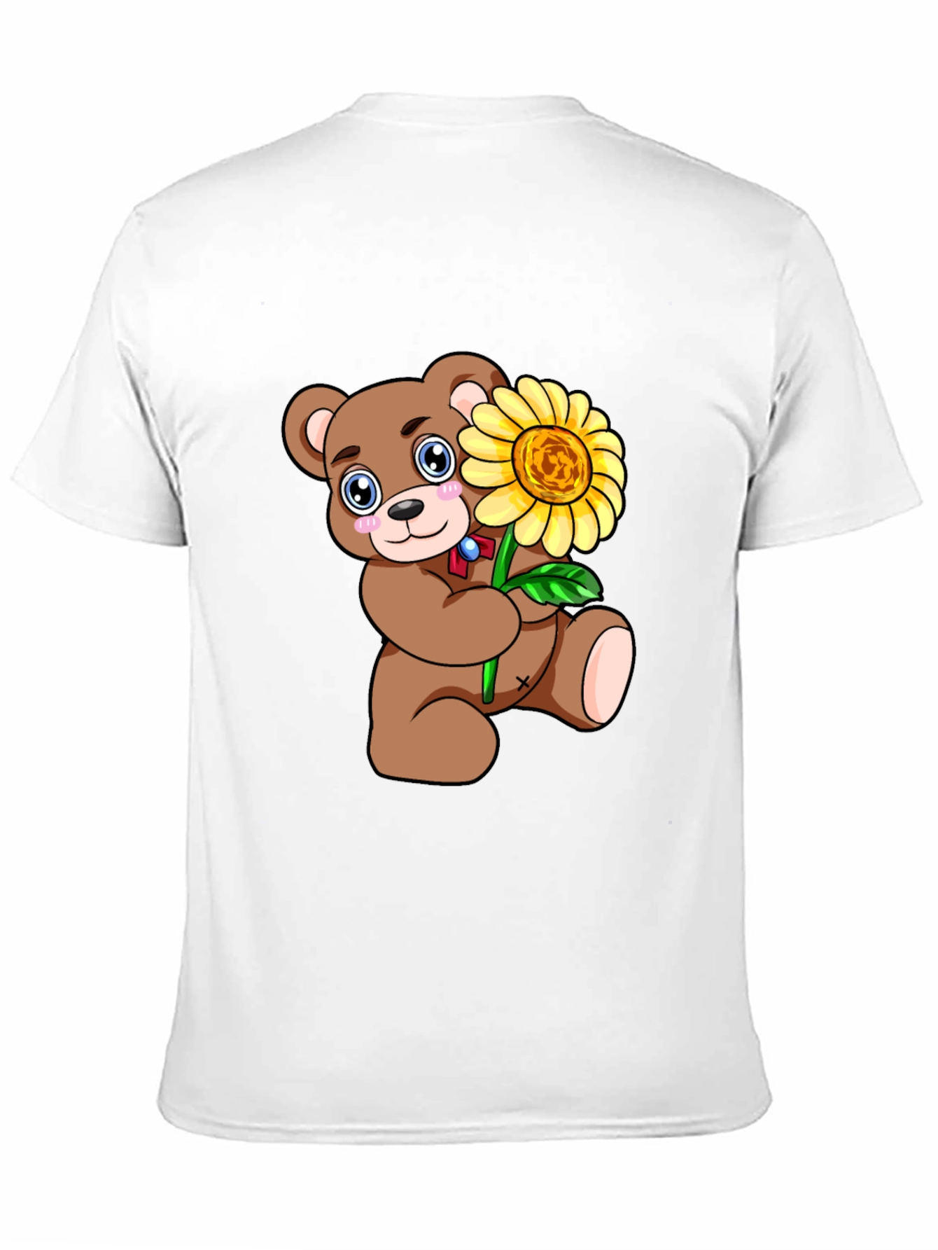 Cute Bear with Sunflower Graphic T-Shirt
