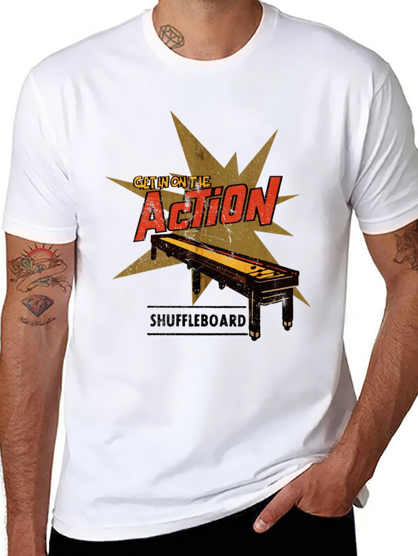 Shuffleboard Action Graphic T-Shirt