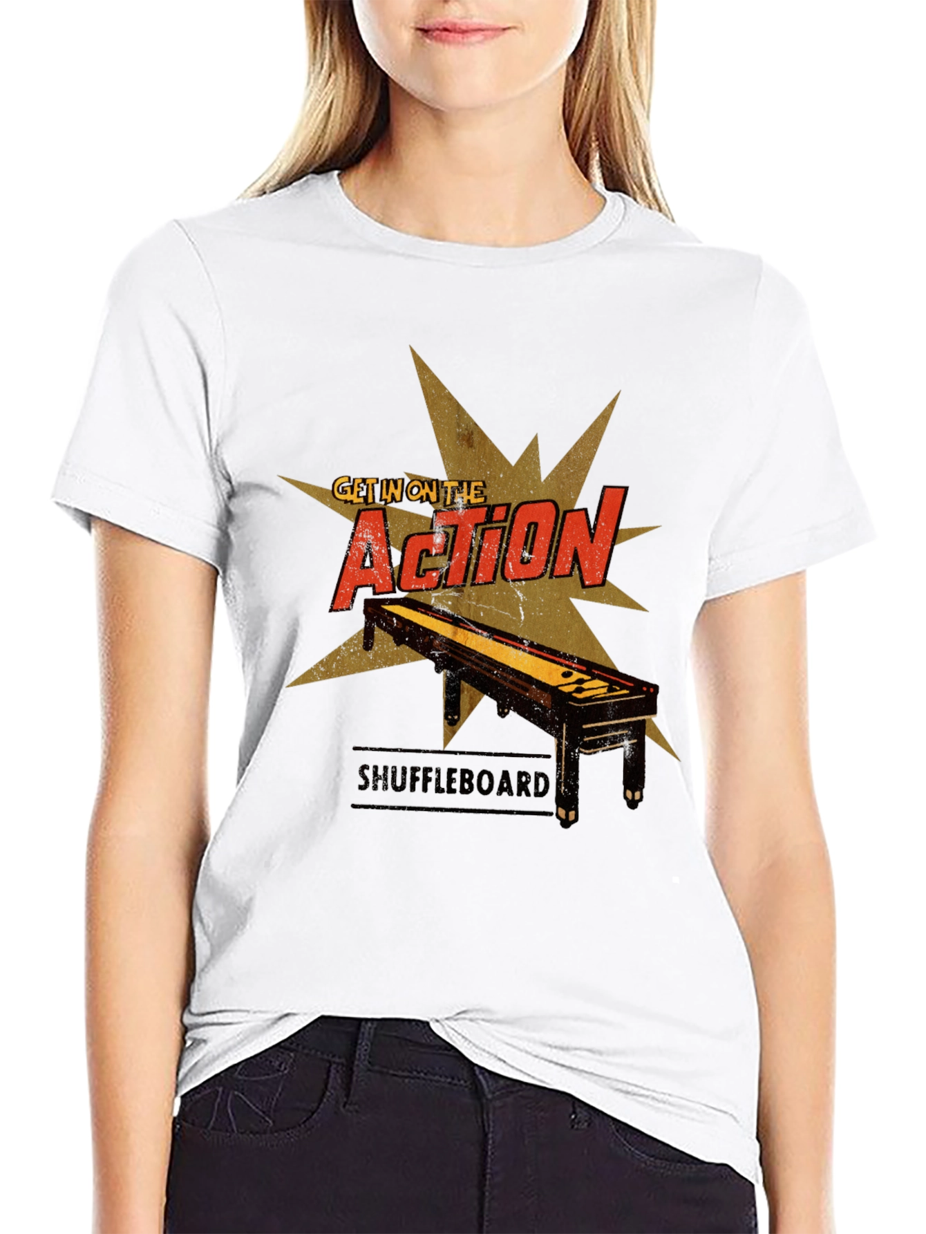 Shuffleboard Action Graphic T-Shirt
