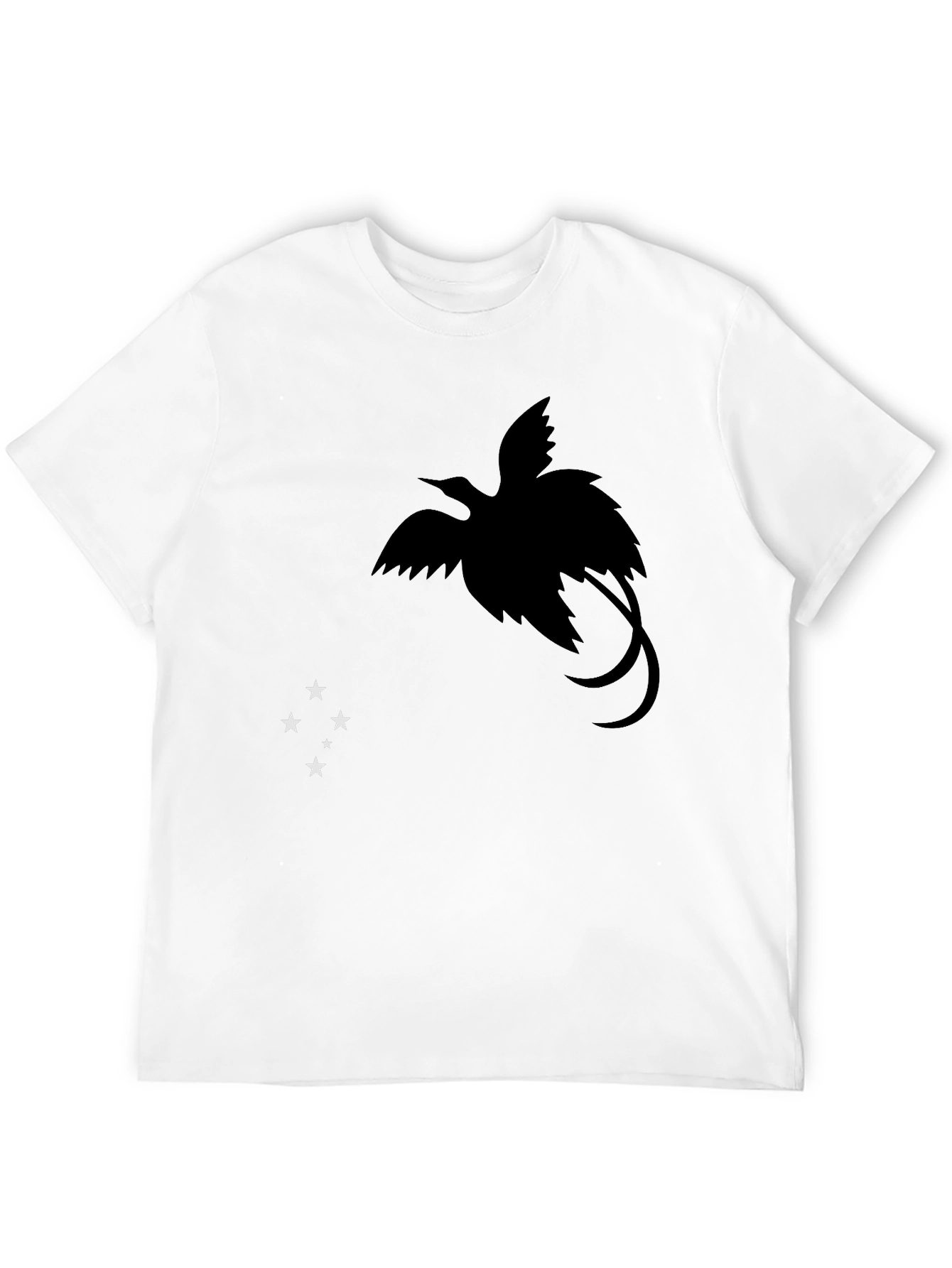 Mens Black T-Shirt with Papua New Guinea Design