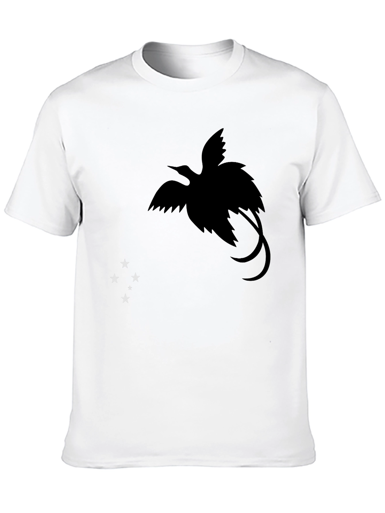 Mens Black T-Shirt with Papua New Guinea Design