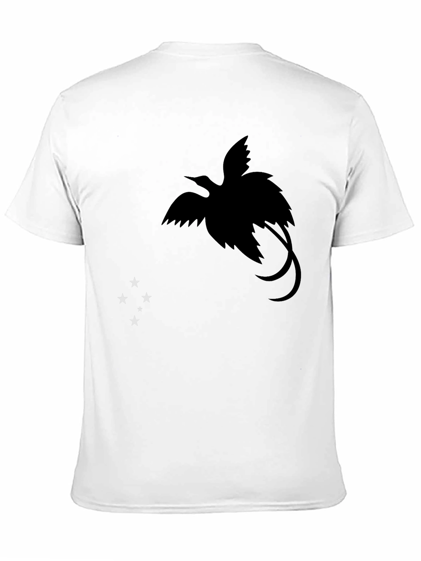 Mens Black T-Shirt with Papua New Guinea Design