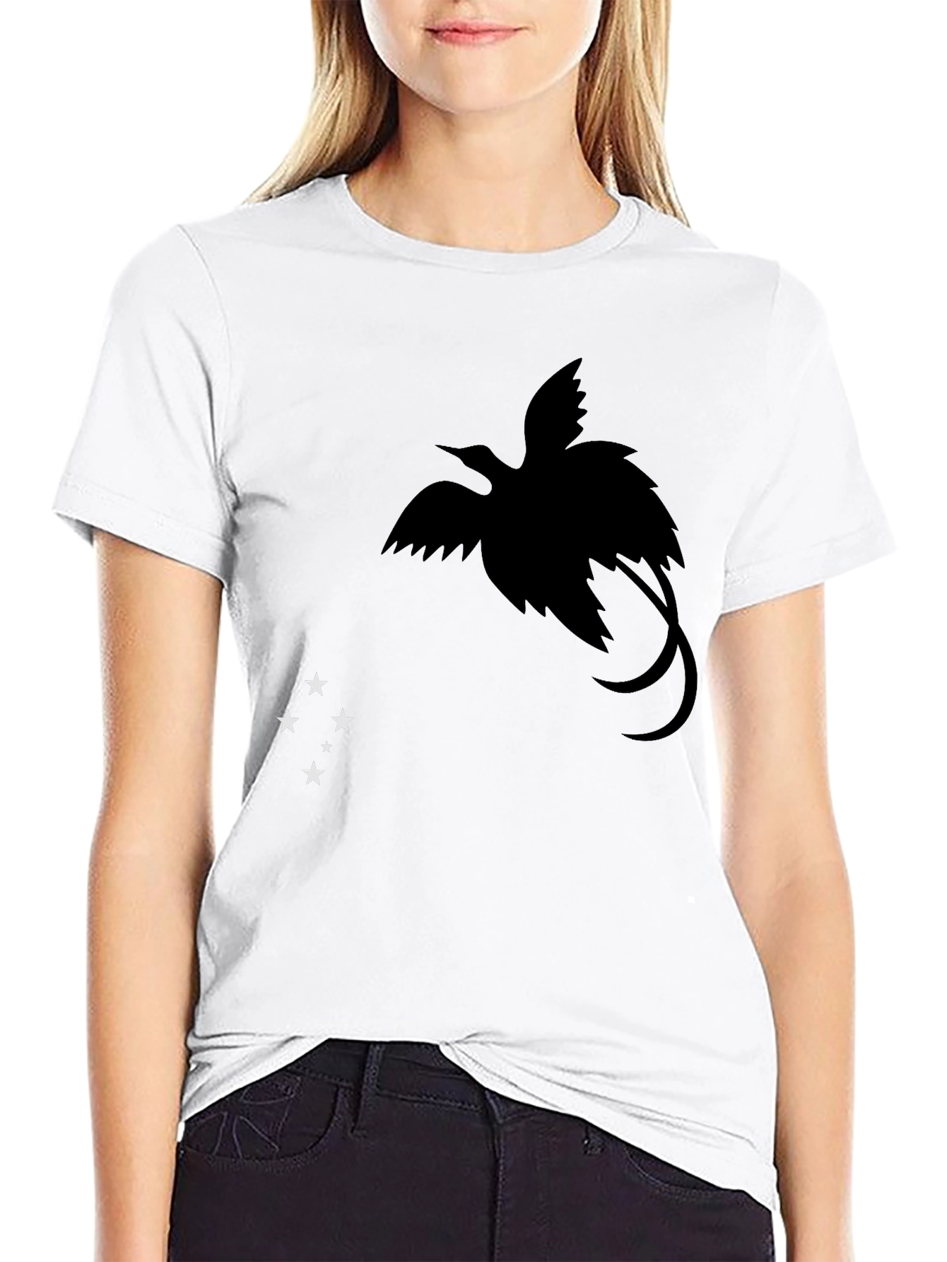 Mens Black T-Shirt with Papua New Guinea Design