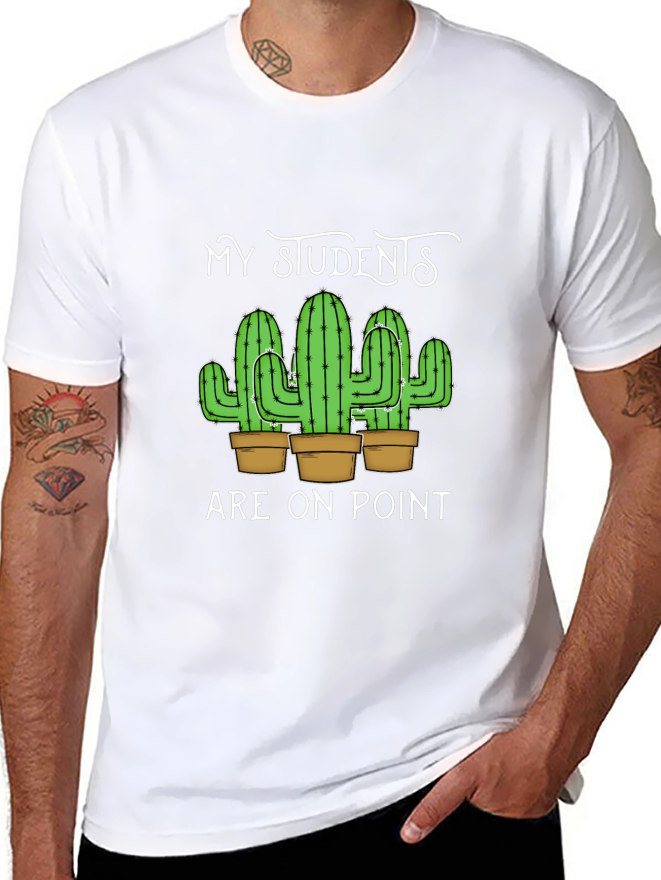 My Students Are On Point Teacher Cactus T-Shirt