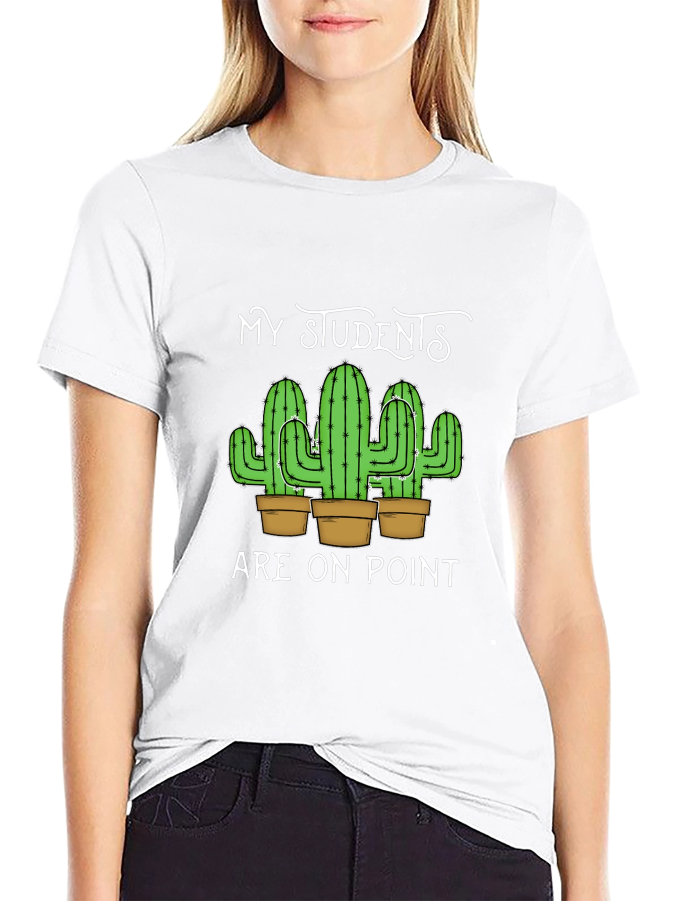 My Students Are On Point Teacher Cactus T-Shirt