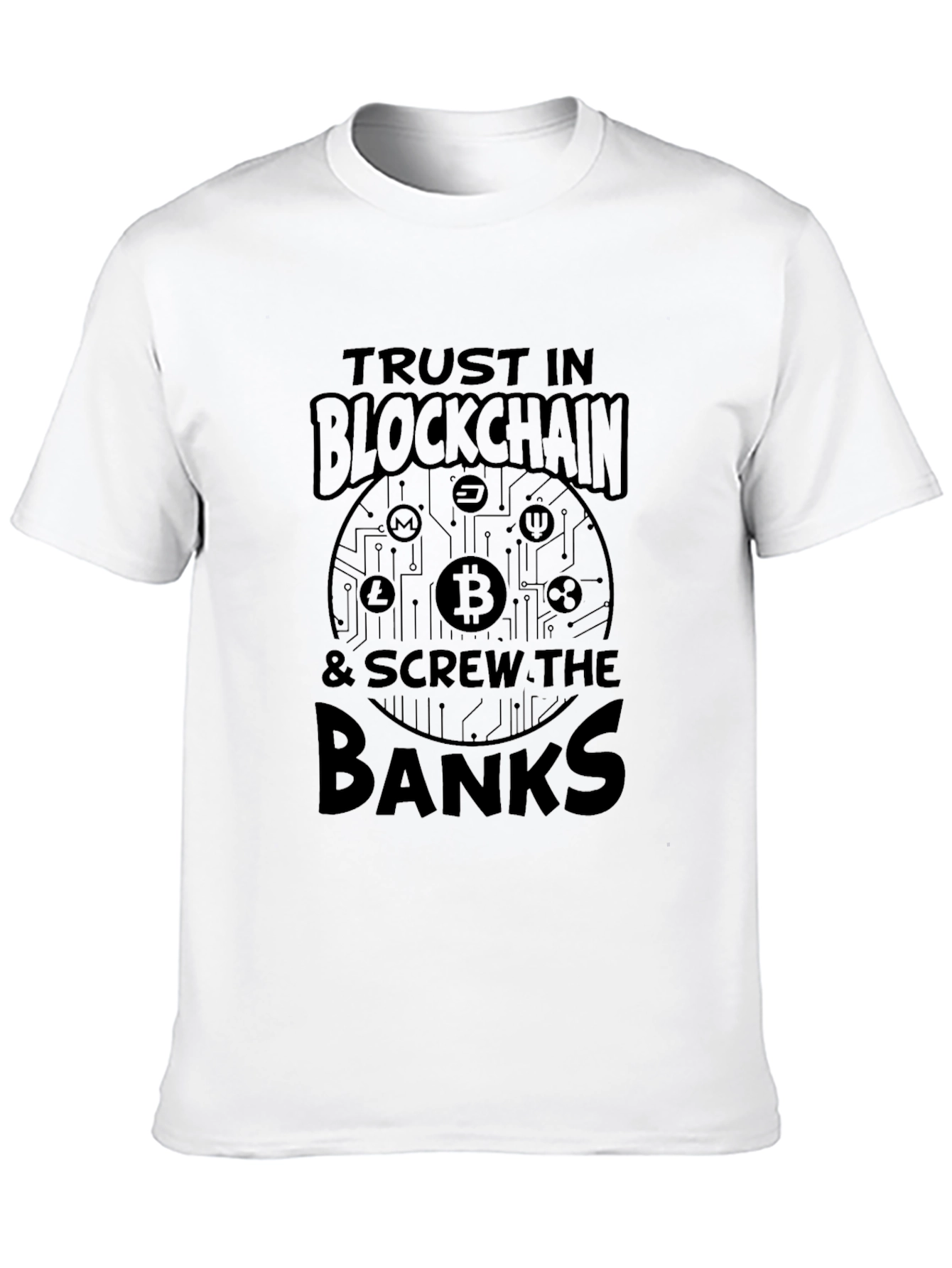 Trust Blockchain Black T-Shirt - Cryptocurrency Tee