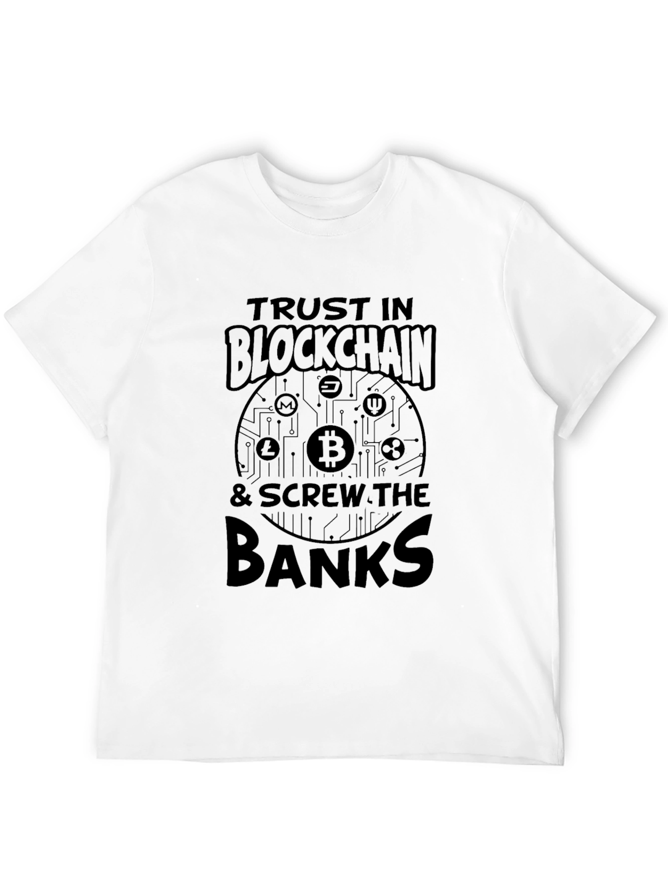 Trust Blockchain Black T-Shirt - Cryptocurrency Tee