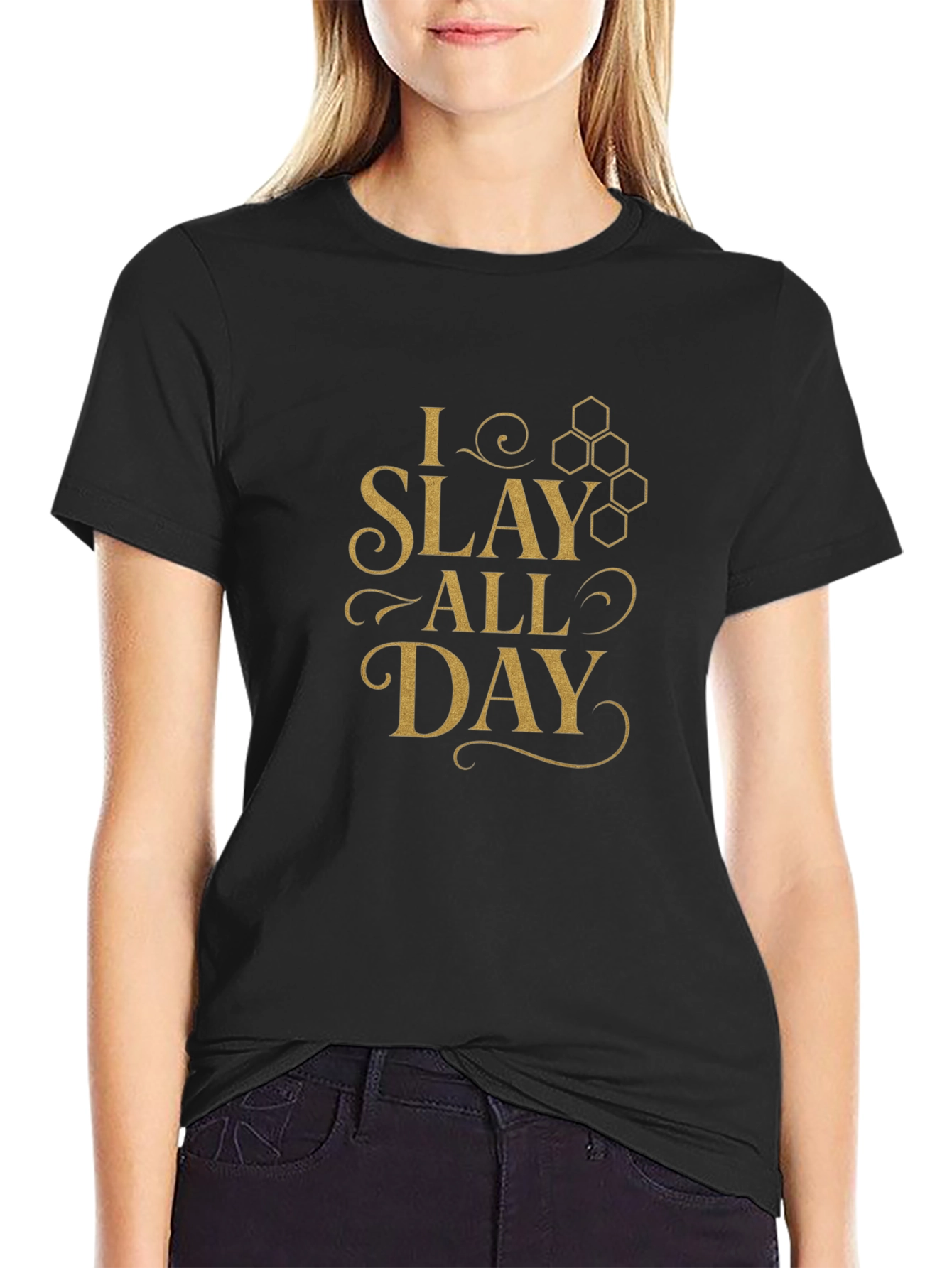 I Slay All Day Graphic Tee - Black T-Shirt