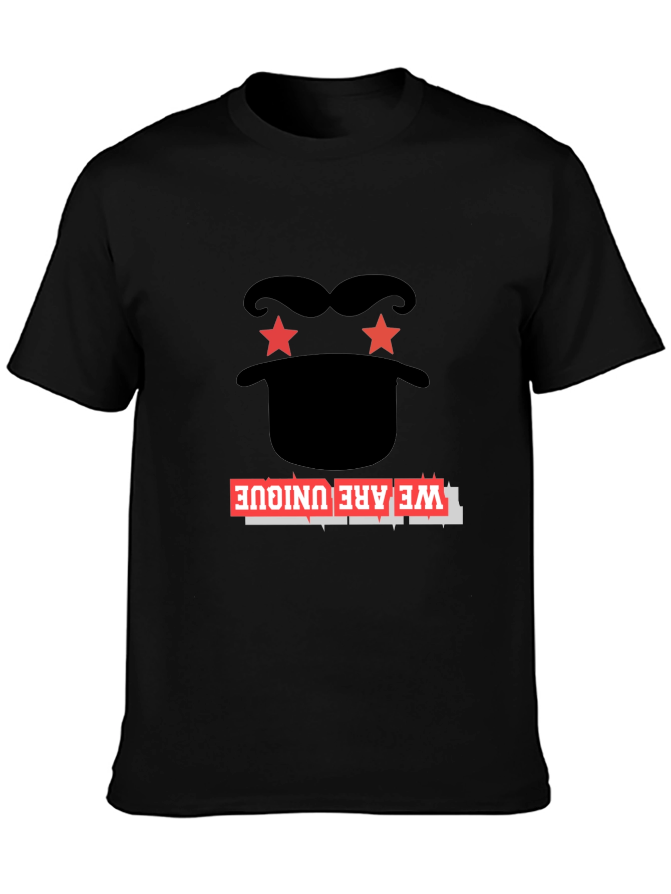 Unique Graphic Tee - Black Cotton Blend T-Shirt