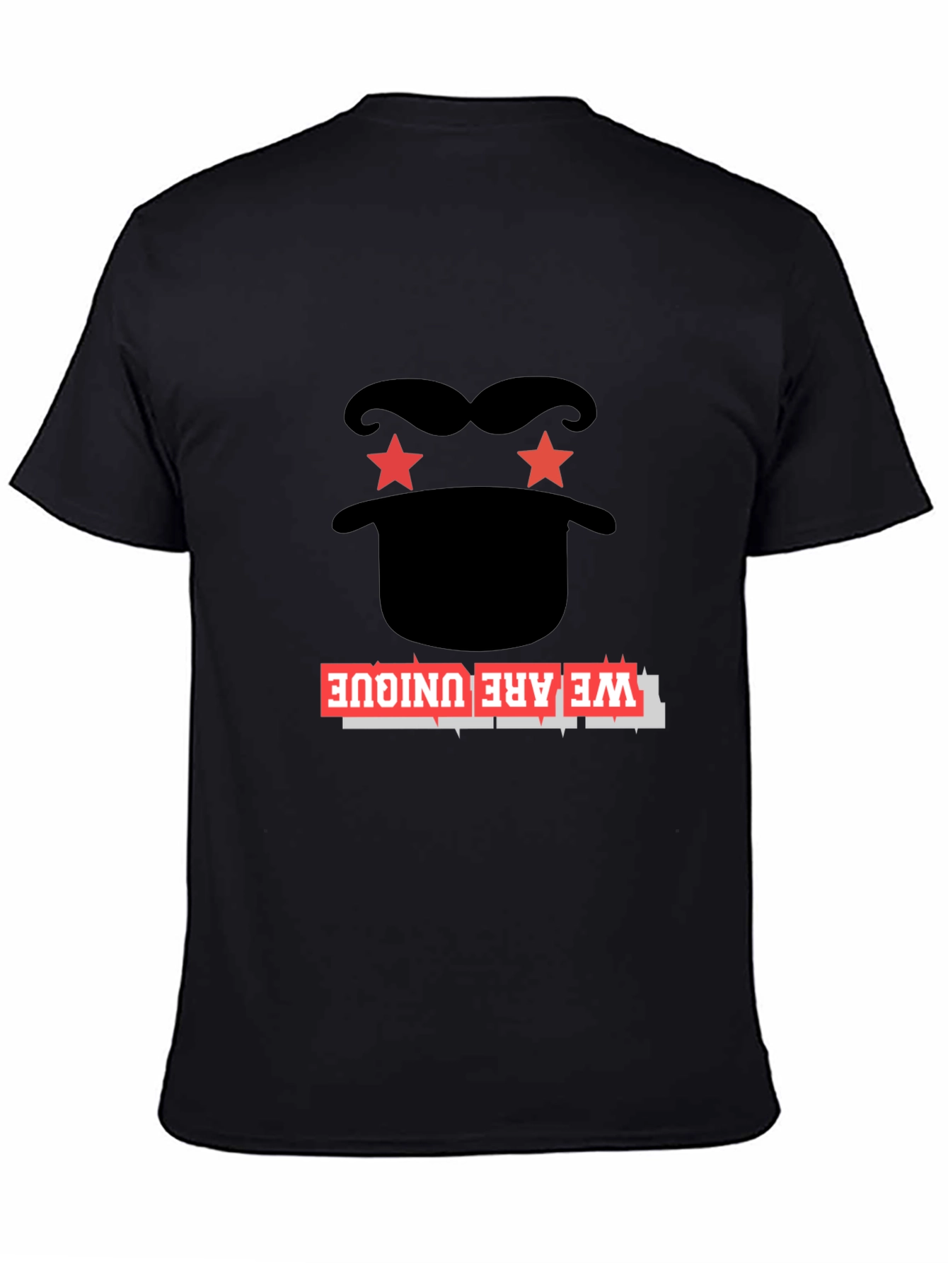 Unique Graphic Tee - Black Cotton Blend T-Shirt