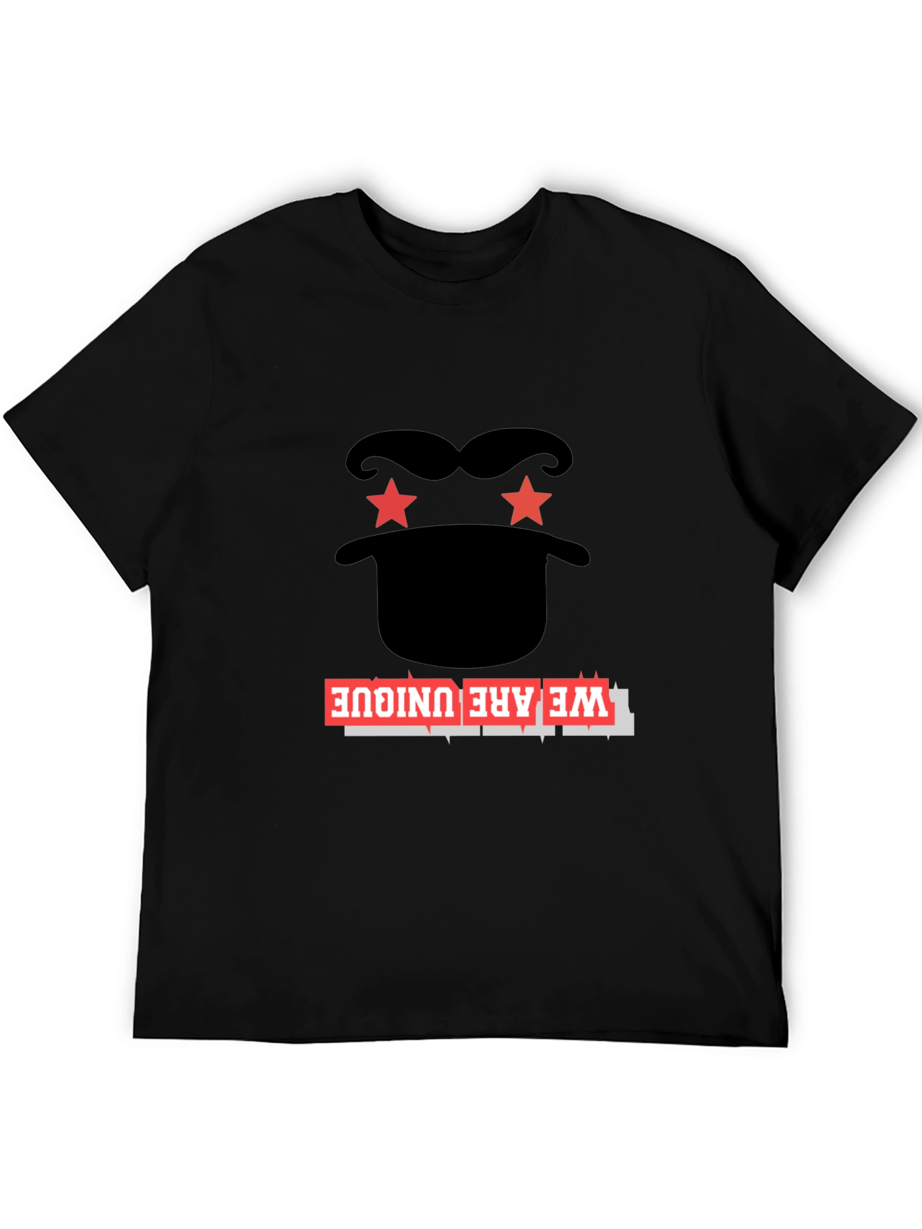 Unique Graphic Tee - Black Cotton Blend T-Shirt