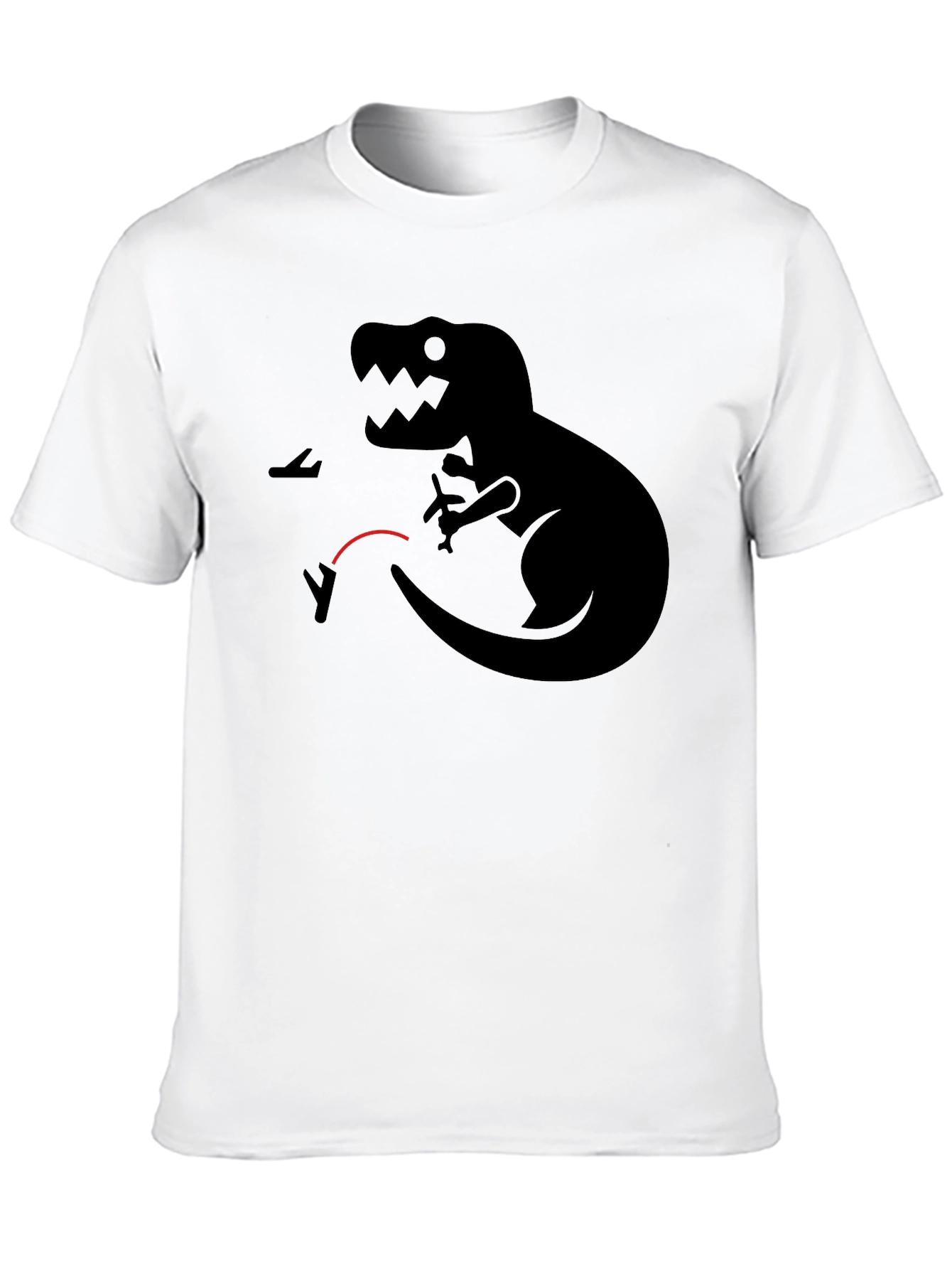Dino vs Planes Graphic Tee - Black T-Shirt