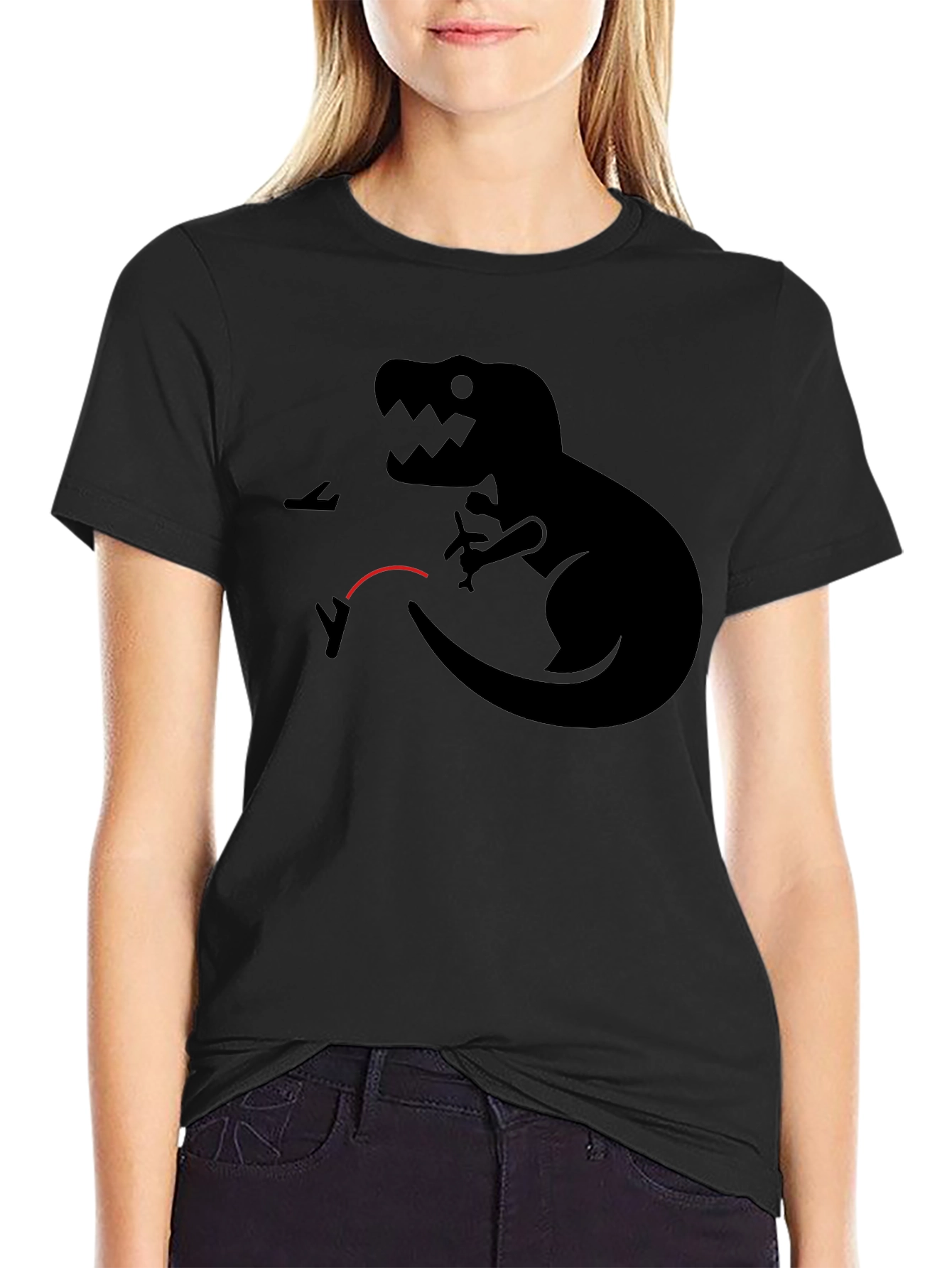 Dino vs Planes Graphic Tee - Black T-Shirt