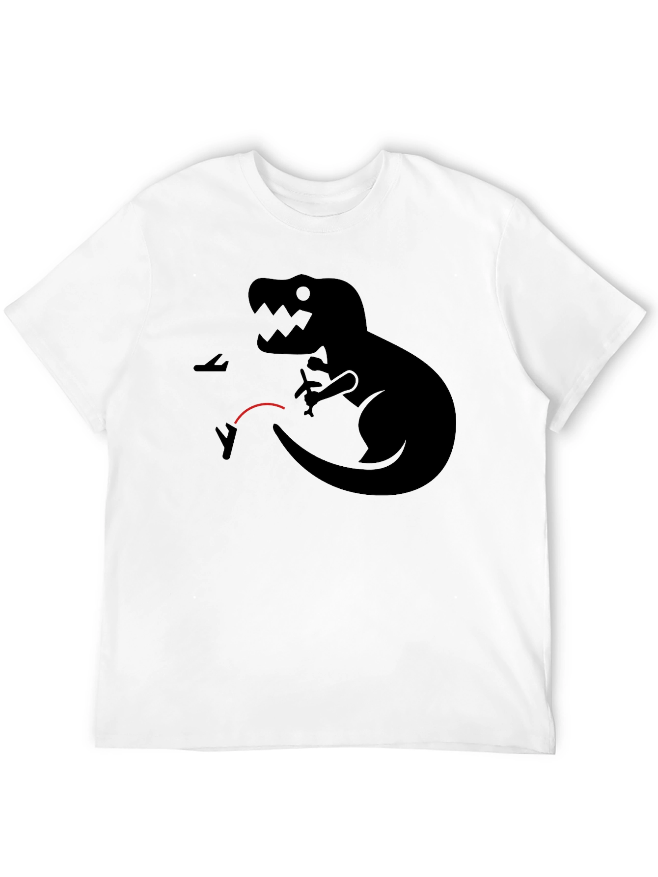 Dino vs Planes Graphic Tee - Black T-Shirt