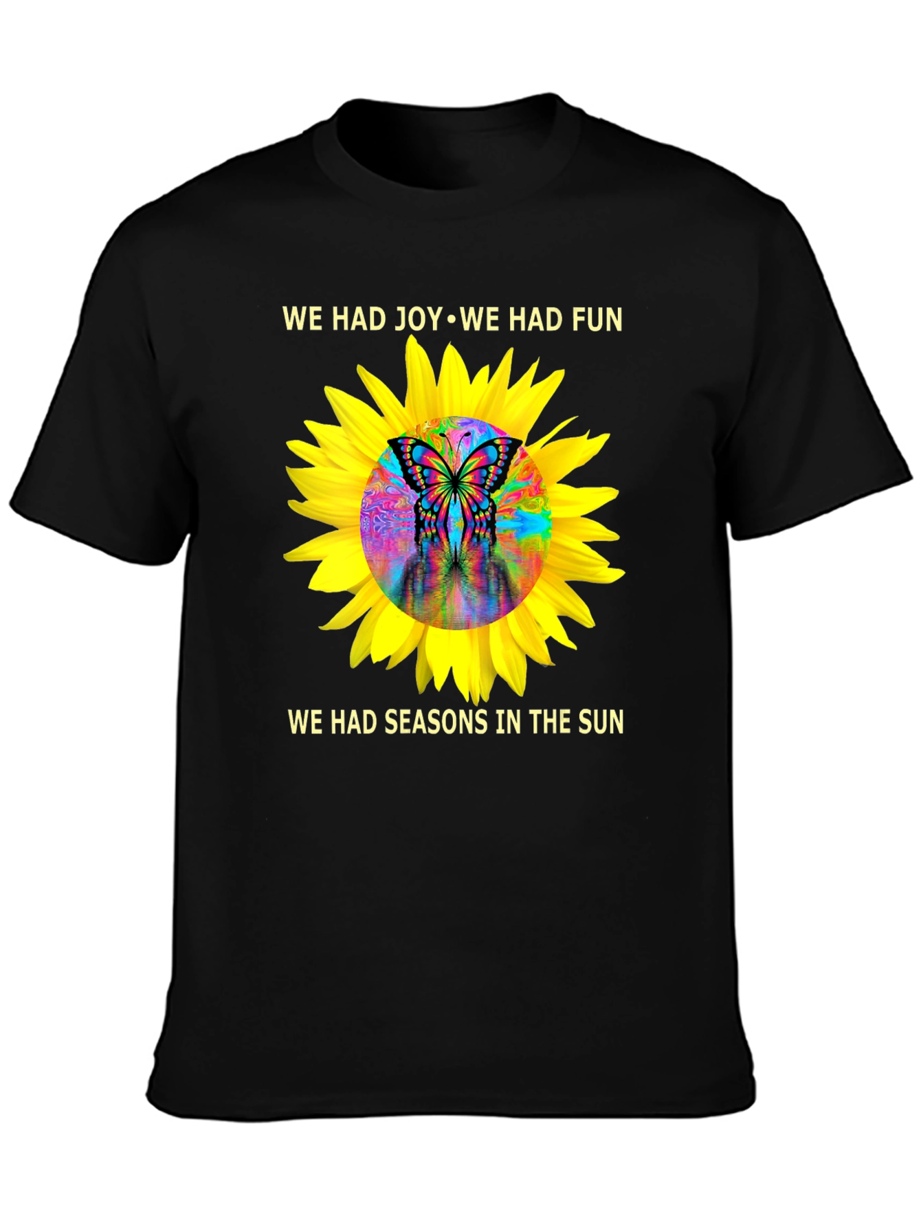 Joy & Fun Sunflower Butterfly Graphic Tee