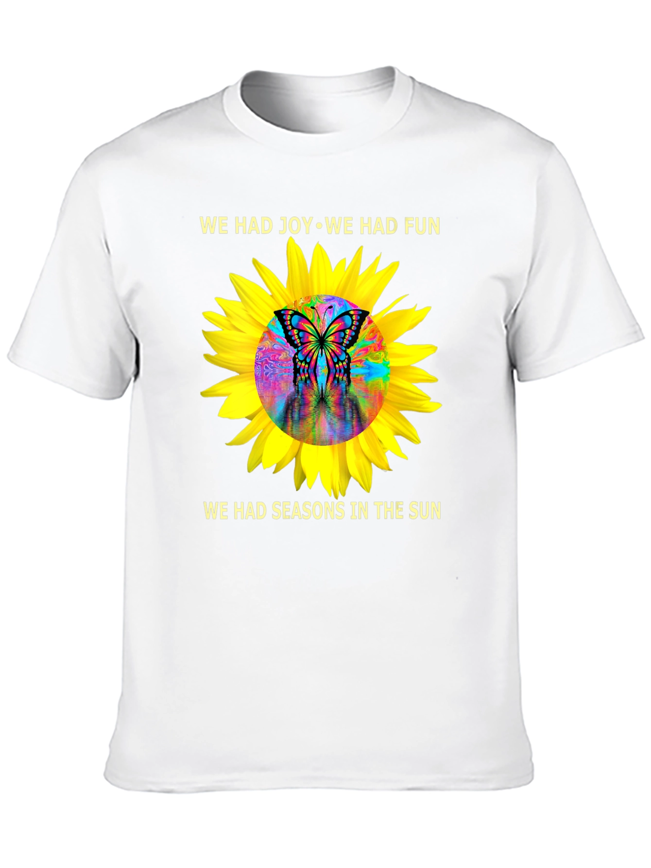 Joy & Fun Sunflower Butterfly Graphic Tee