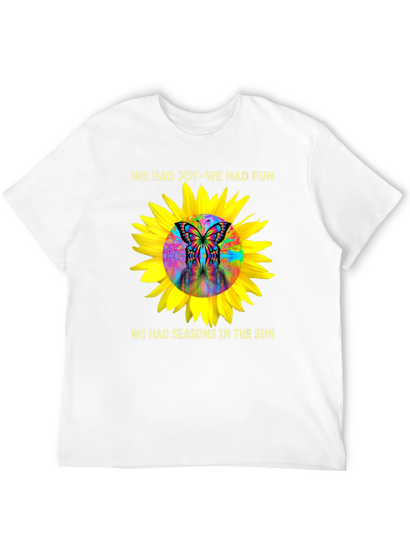 Joy & Fun Sunflower Butterfly Graphic Tee
