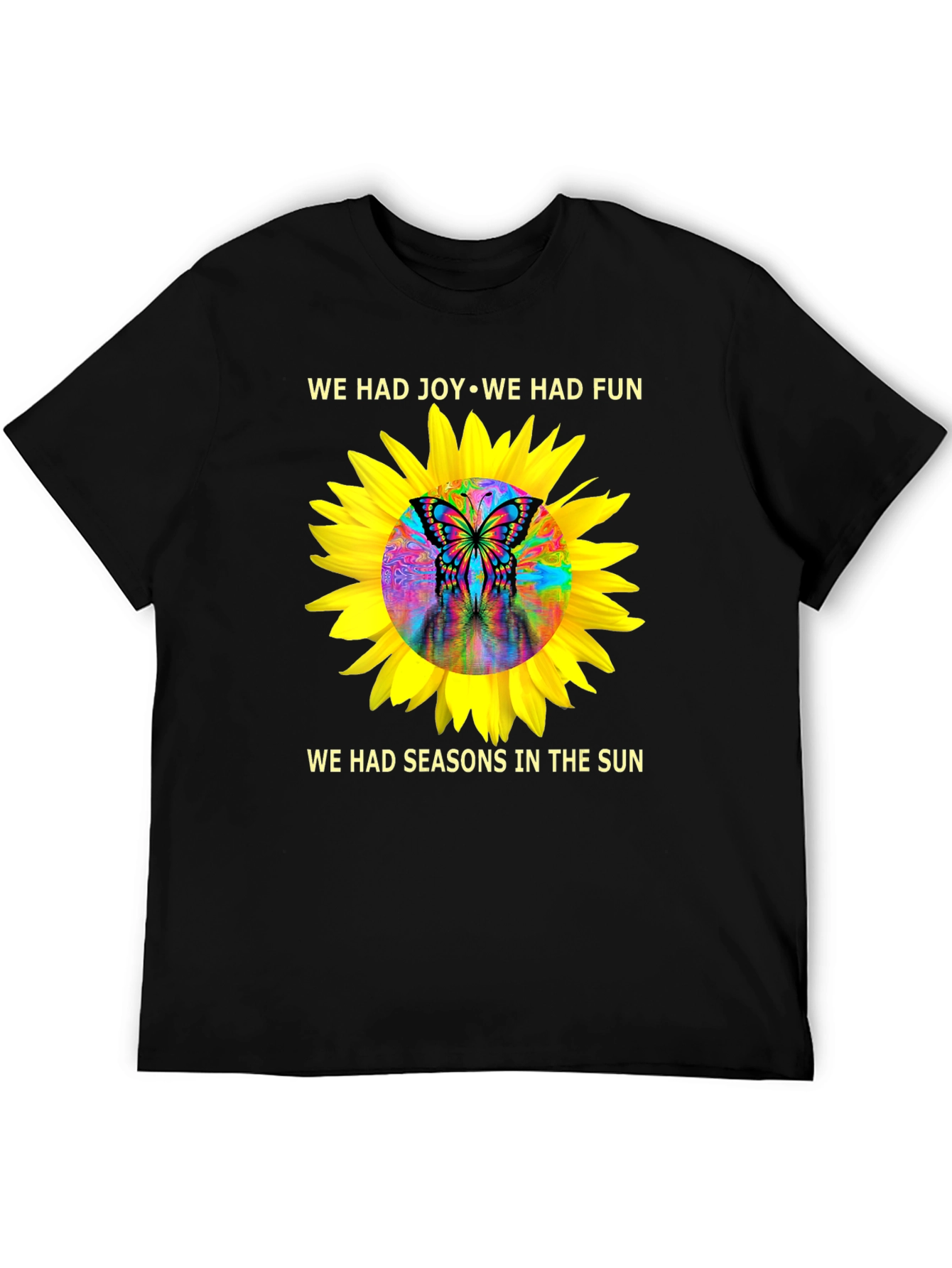 Joy & Fun Sunflower Butterfly Graphic Tee