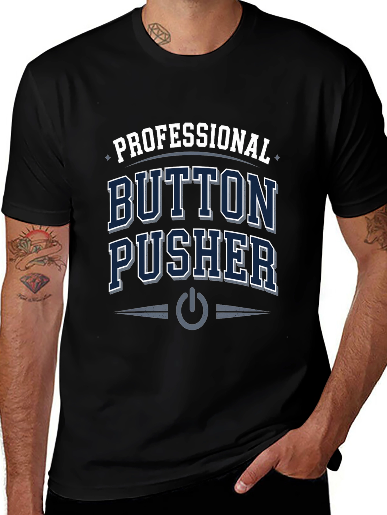 Professional Button Pusher T-Shirt - Black