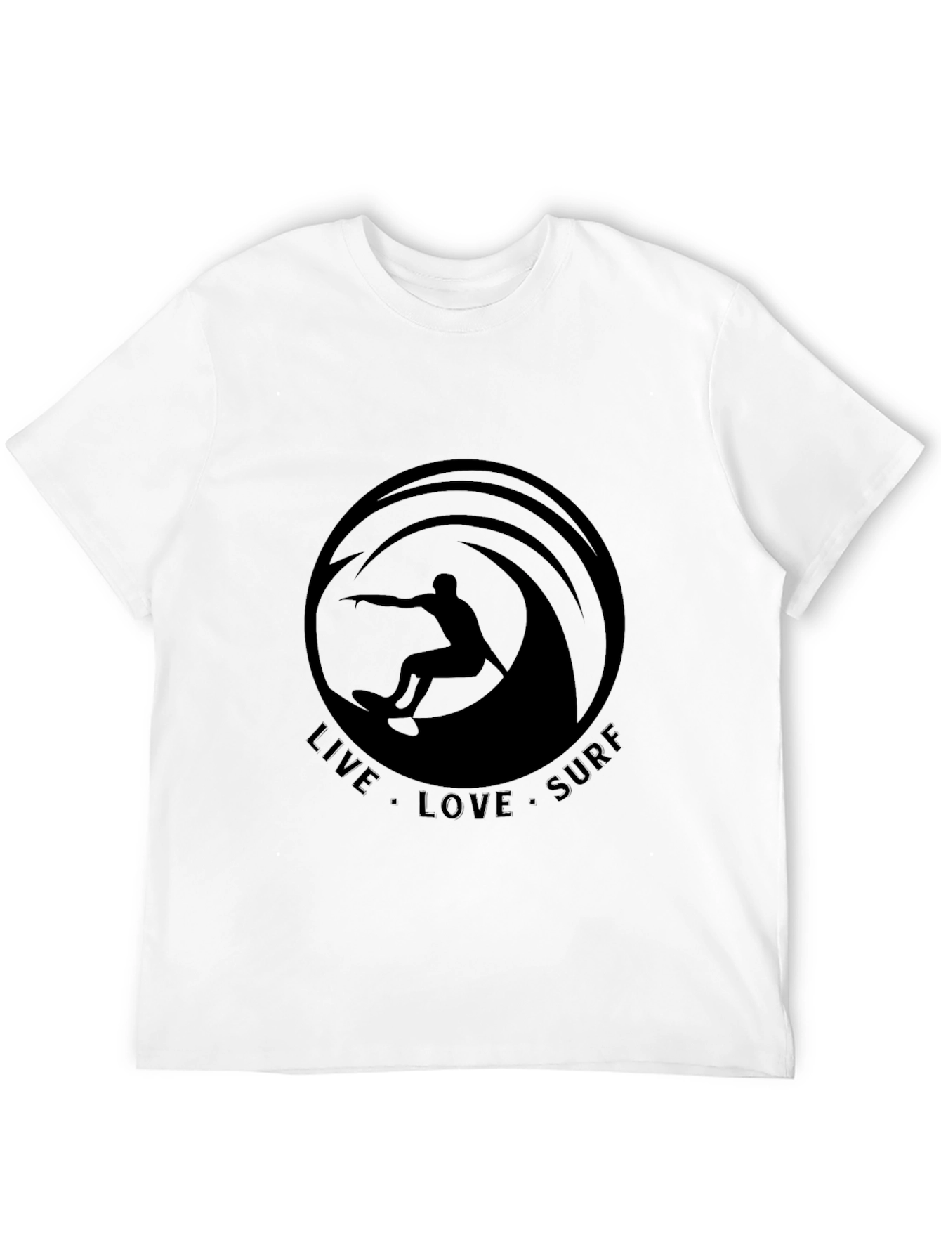 Live Love Surf Black Graphic Tee
