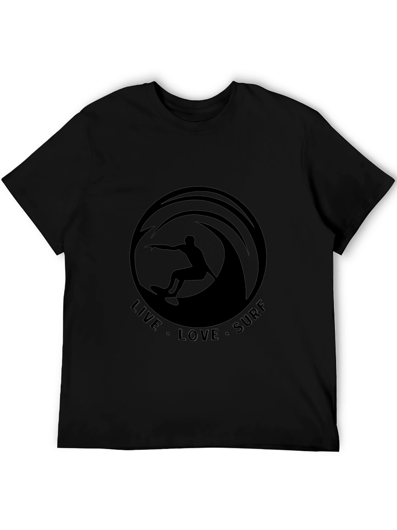 Live Love Surf Black Graphic Tee