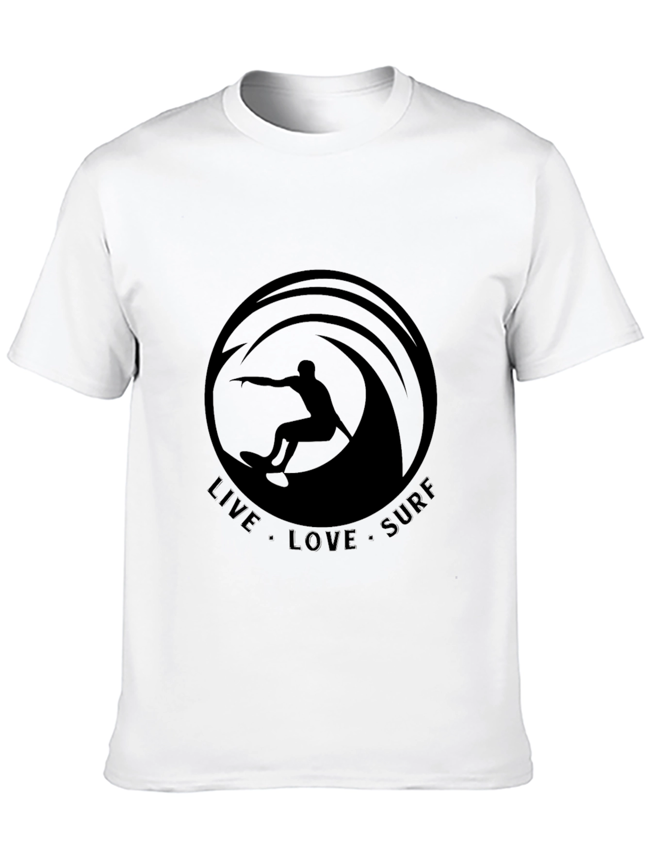 Live Love Surf Black Graphic Tee