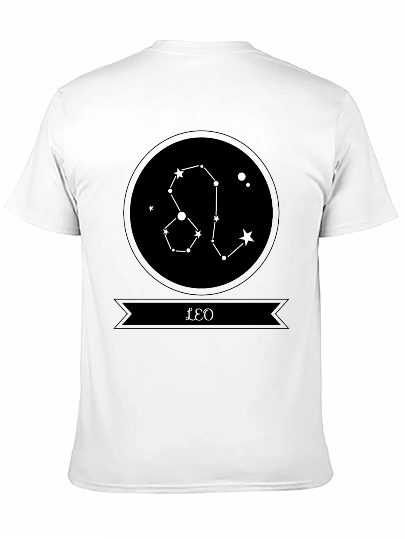 Leo Constellation Graphic Black T-Shirt