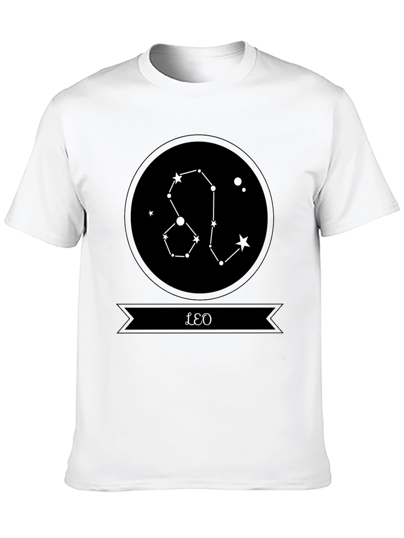 Leo Constellation Graphic Black T-Shirt