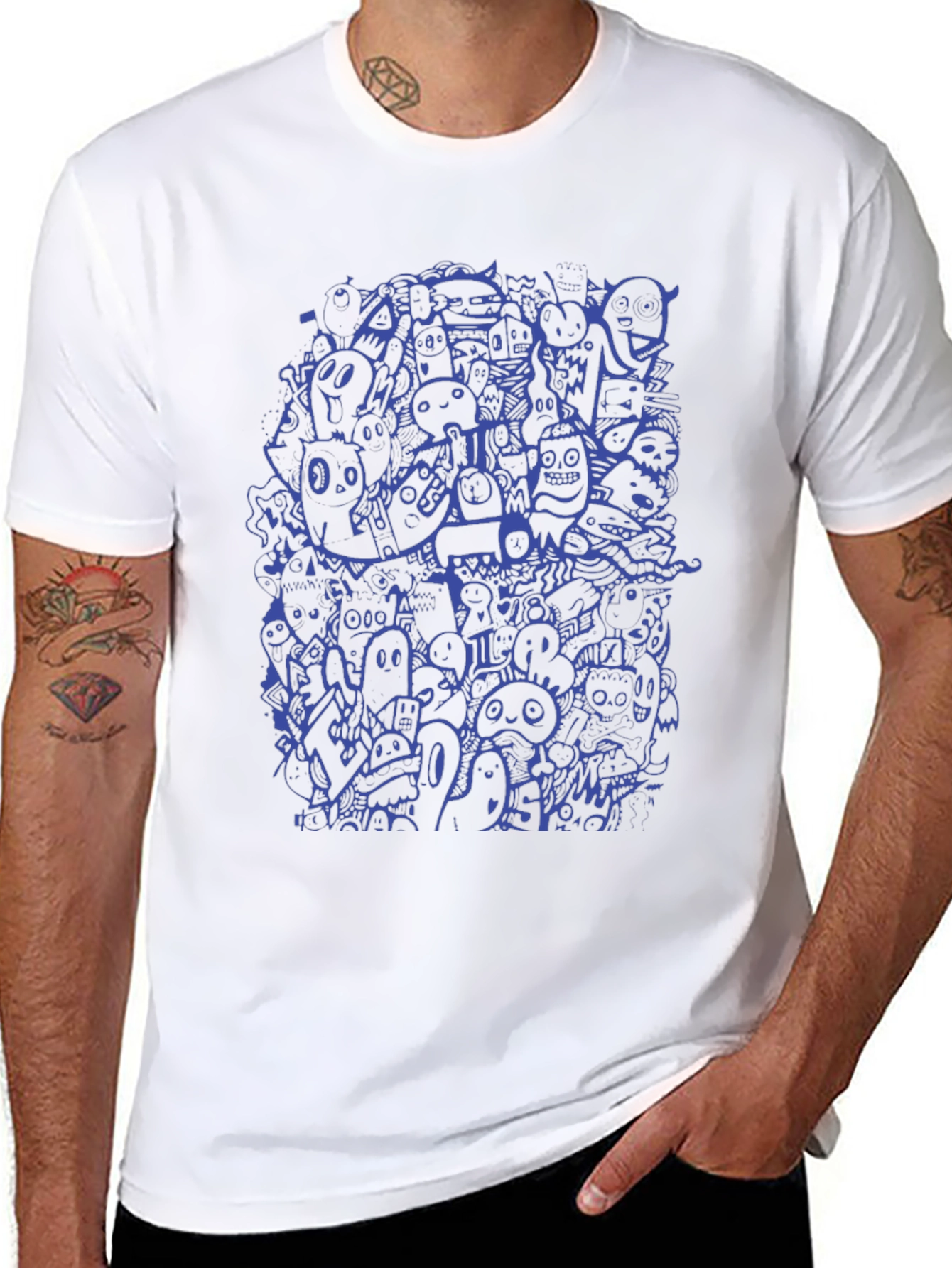 Funky Doodle Graphic T-Shirt